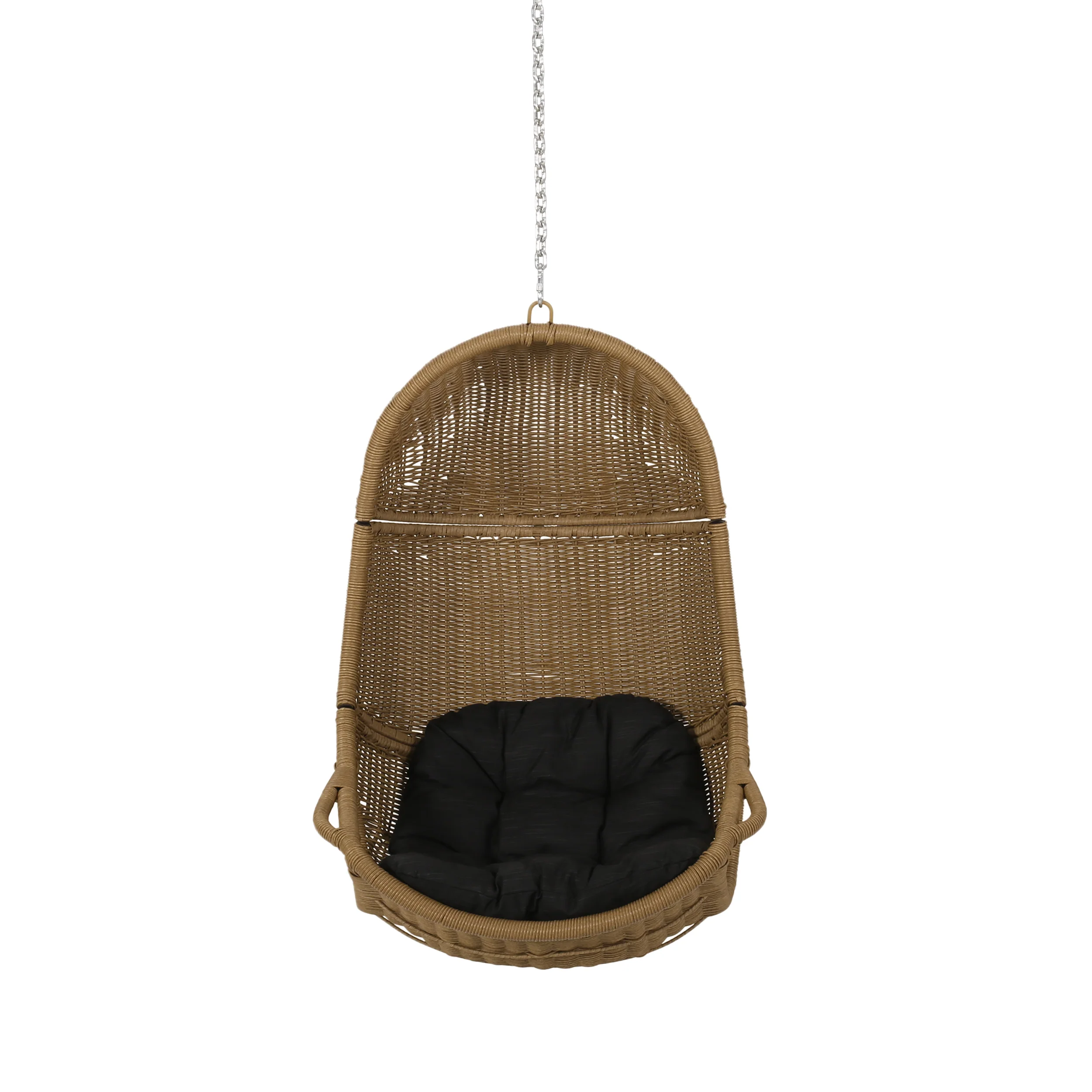 Berrien Orville Outdoor/Indoor Wicker Hanging Nest Chair (No Stand) - furnishings
