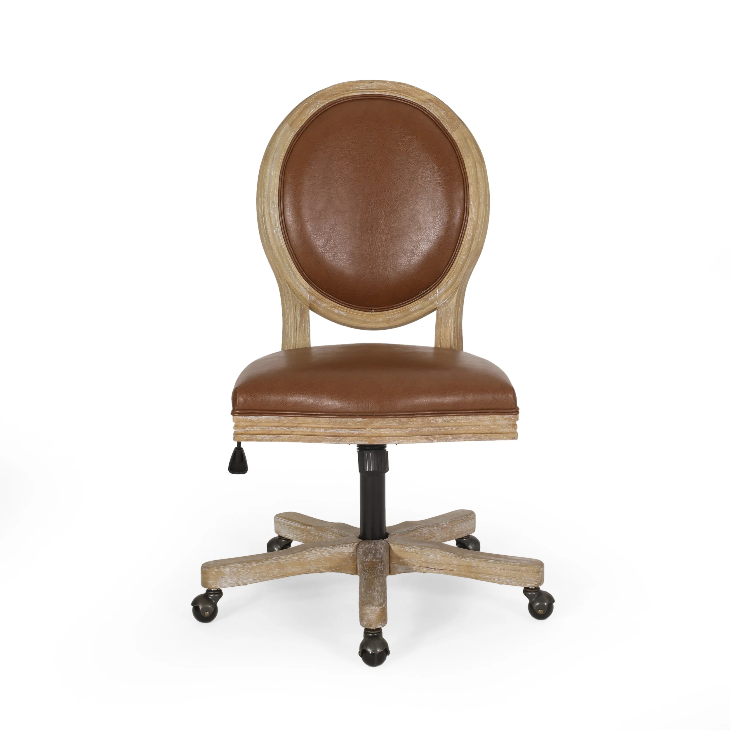 Westby French Country Upholstered Swivel Office Chair - furnishings