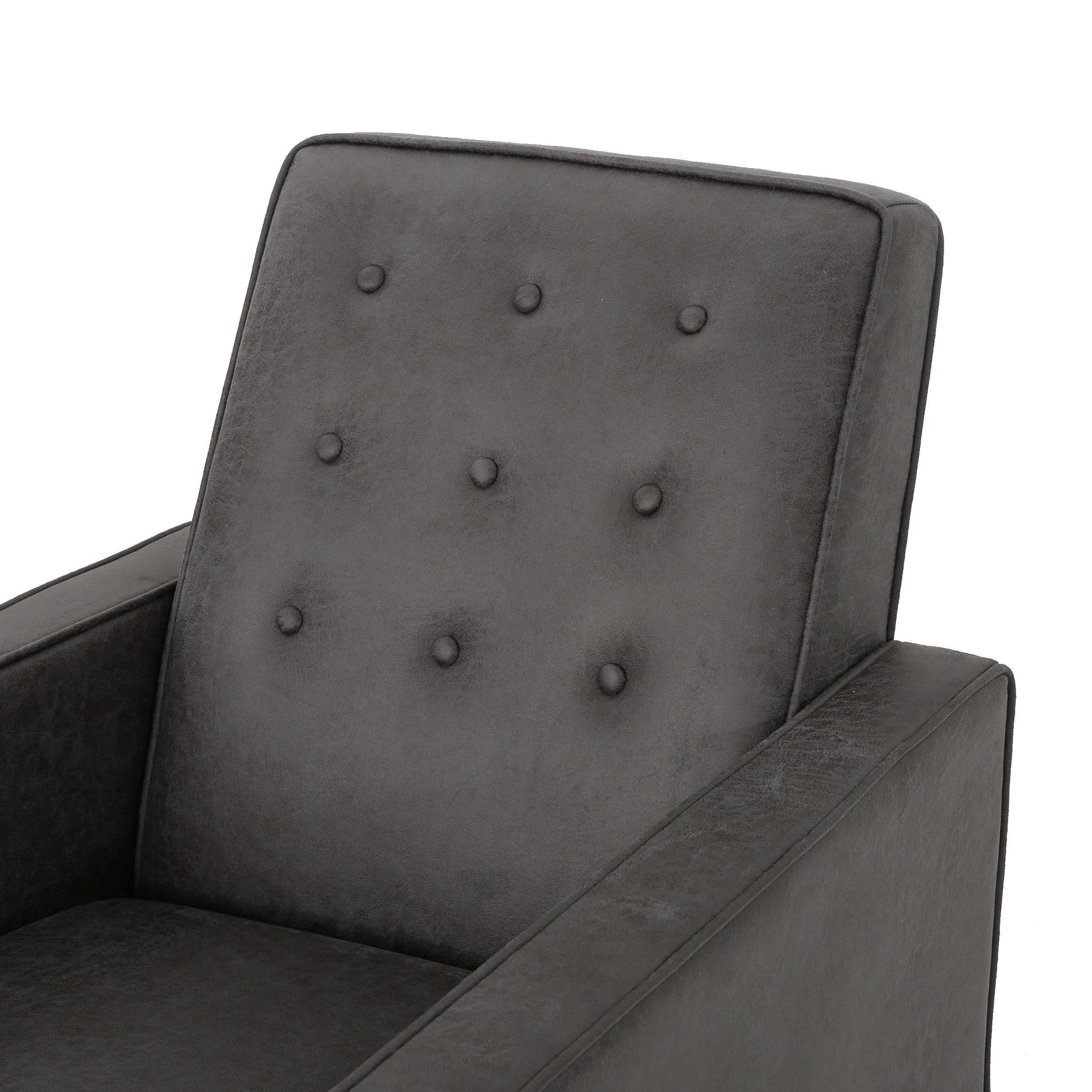 Mason Mid-Century Modern Tufted Back Microfiber Recliner - furnishings