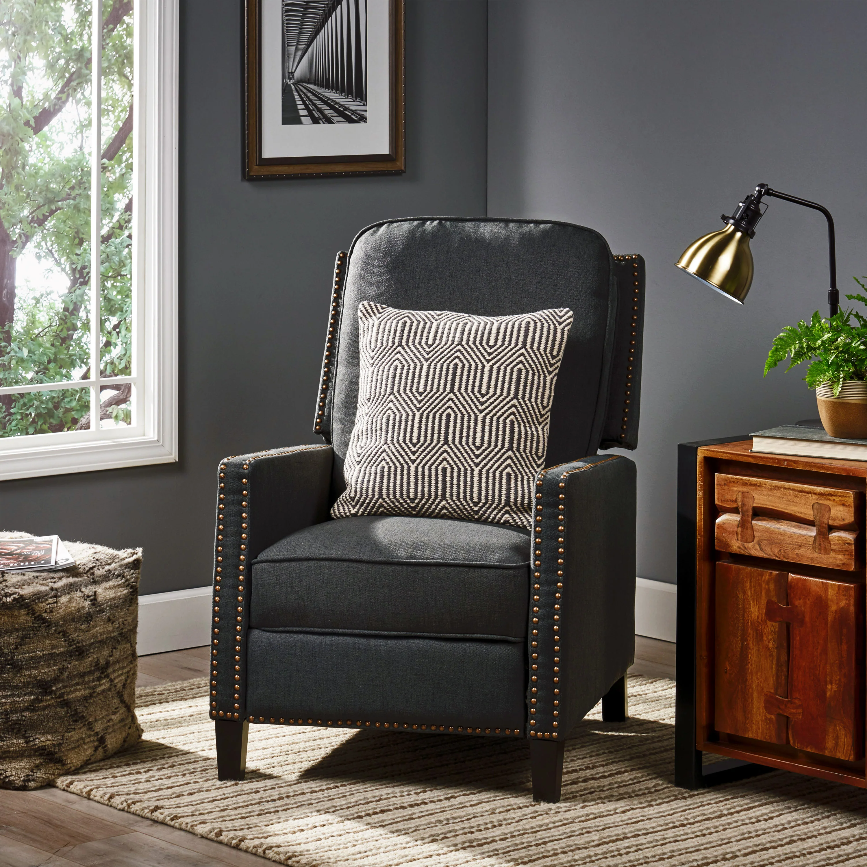 Armstrong Traditional Fabric Recliner - furnishings