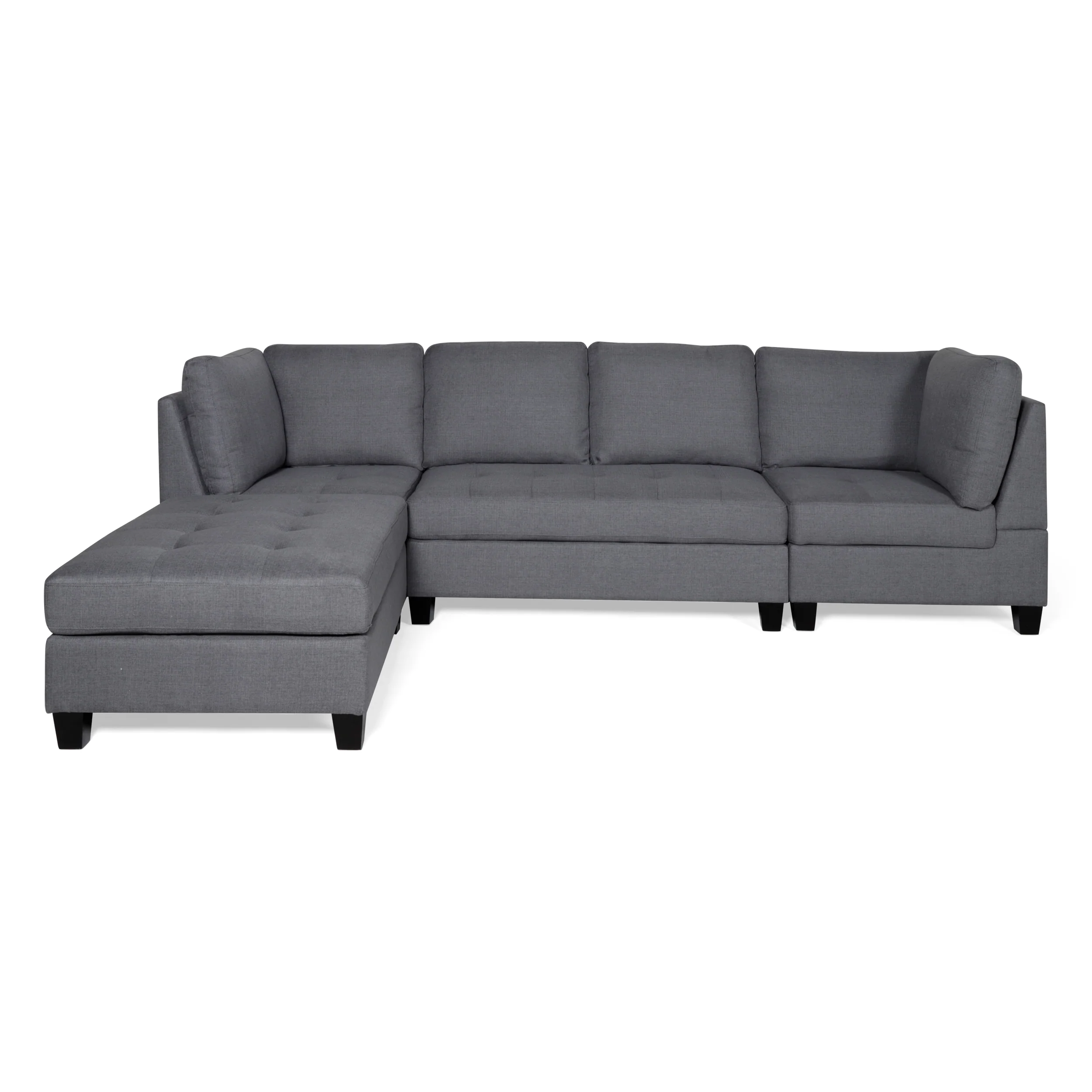 Ellawyn Contemporary 4 Seater Fabric Sectional - furnishings