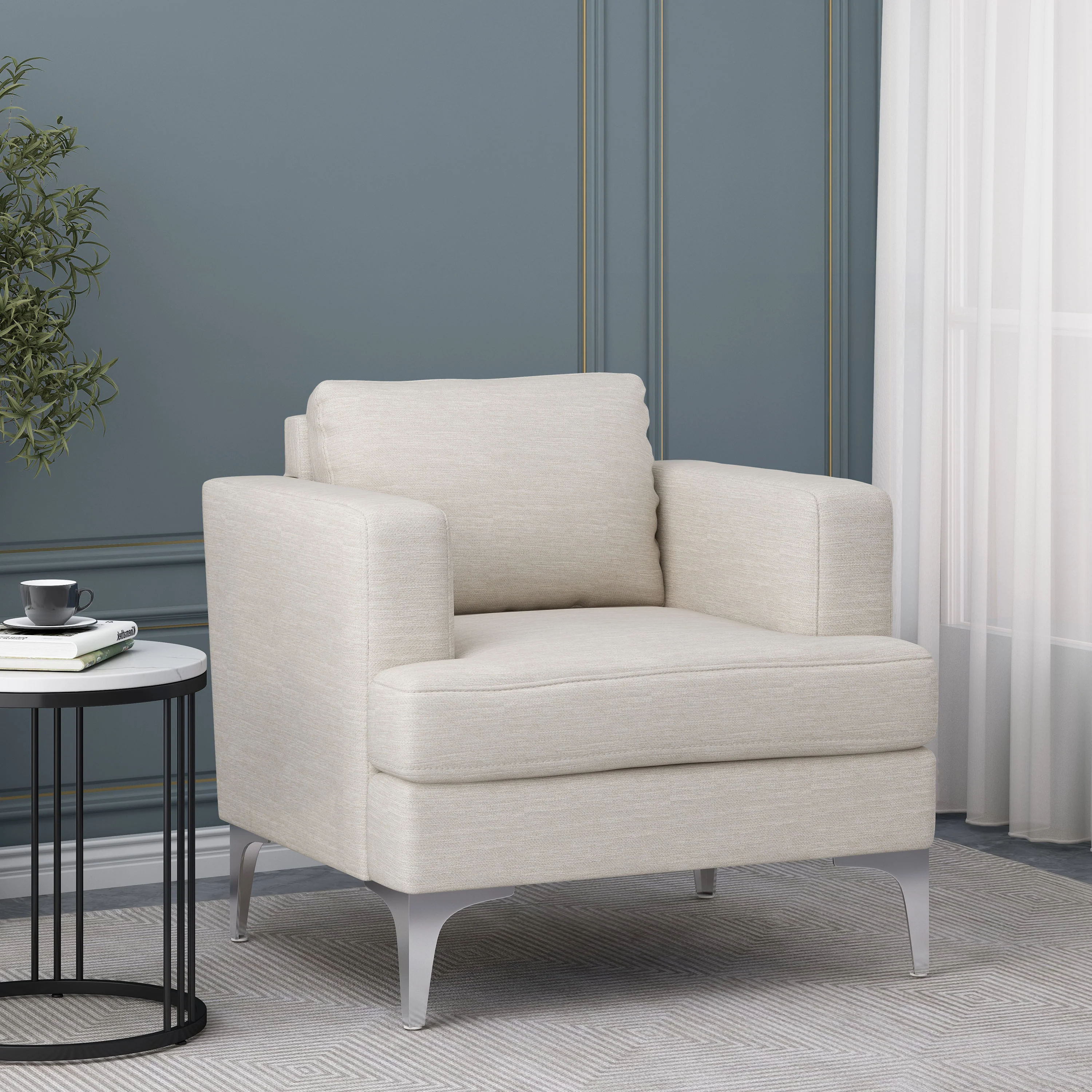 Vue Modern Fabric Upholstered Club Chair - furnishings