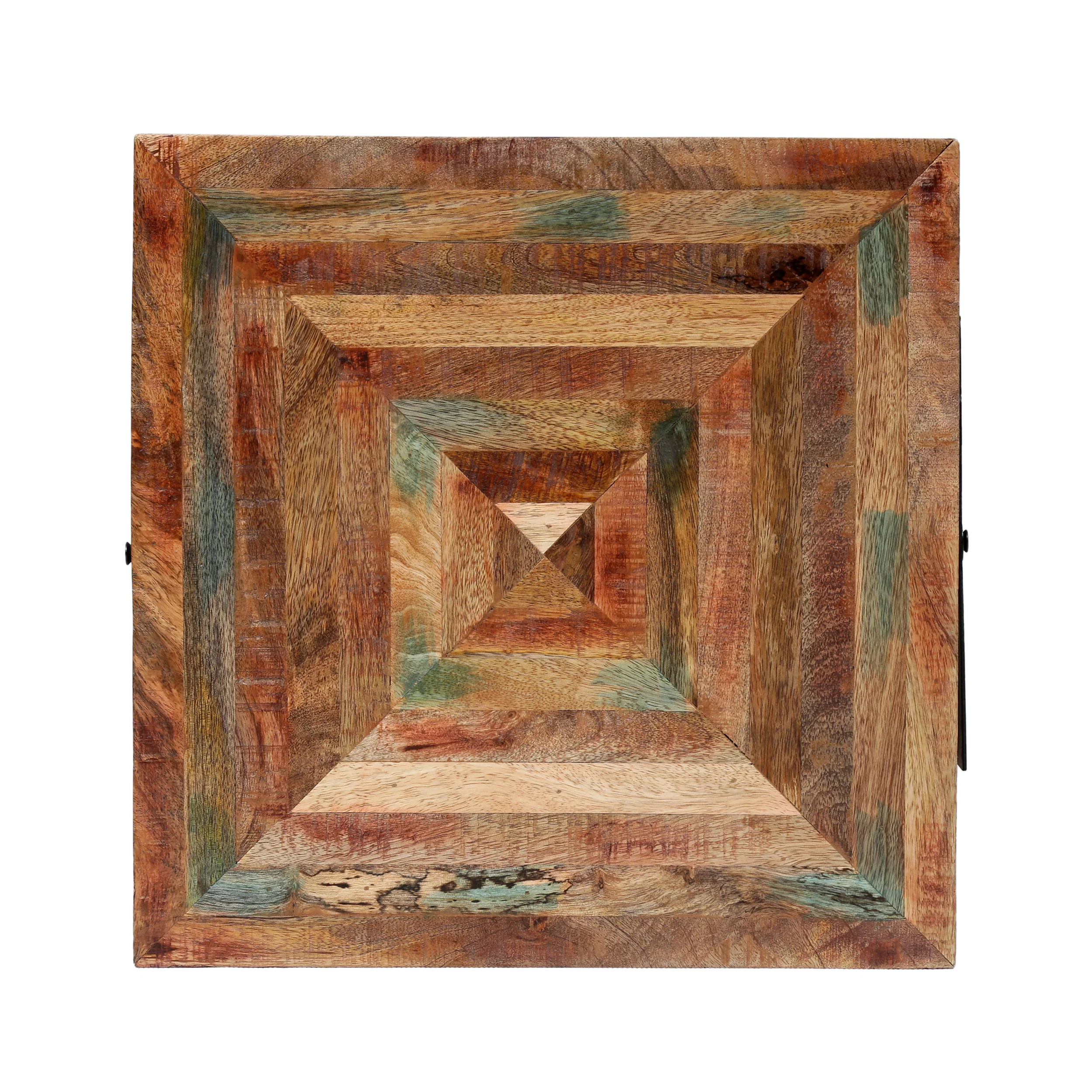 Rosewood Handcrafted Boho Mango Wood End Table - furnishings