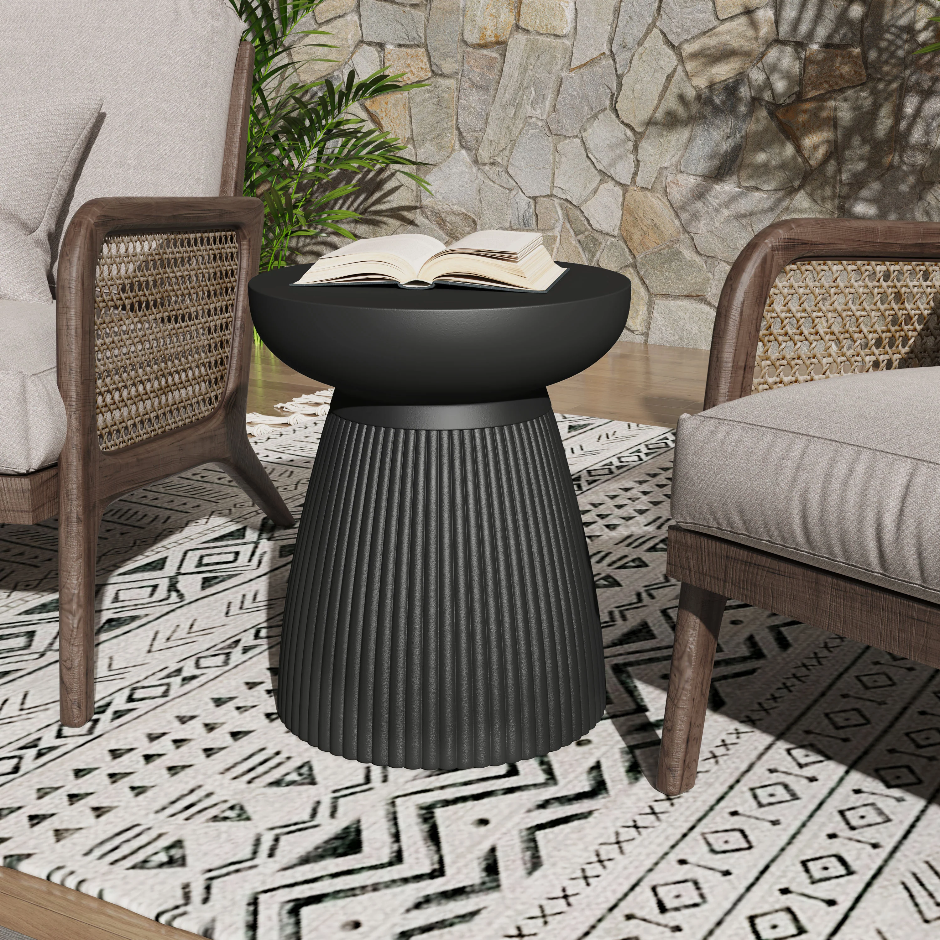 Maven Indoor/Outdoor Contemporary MGO Sturdy End & Side Table Coffee Table - furnishings