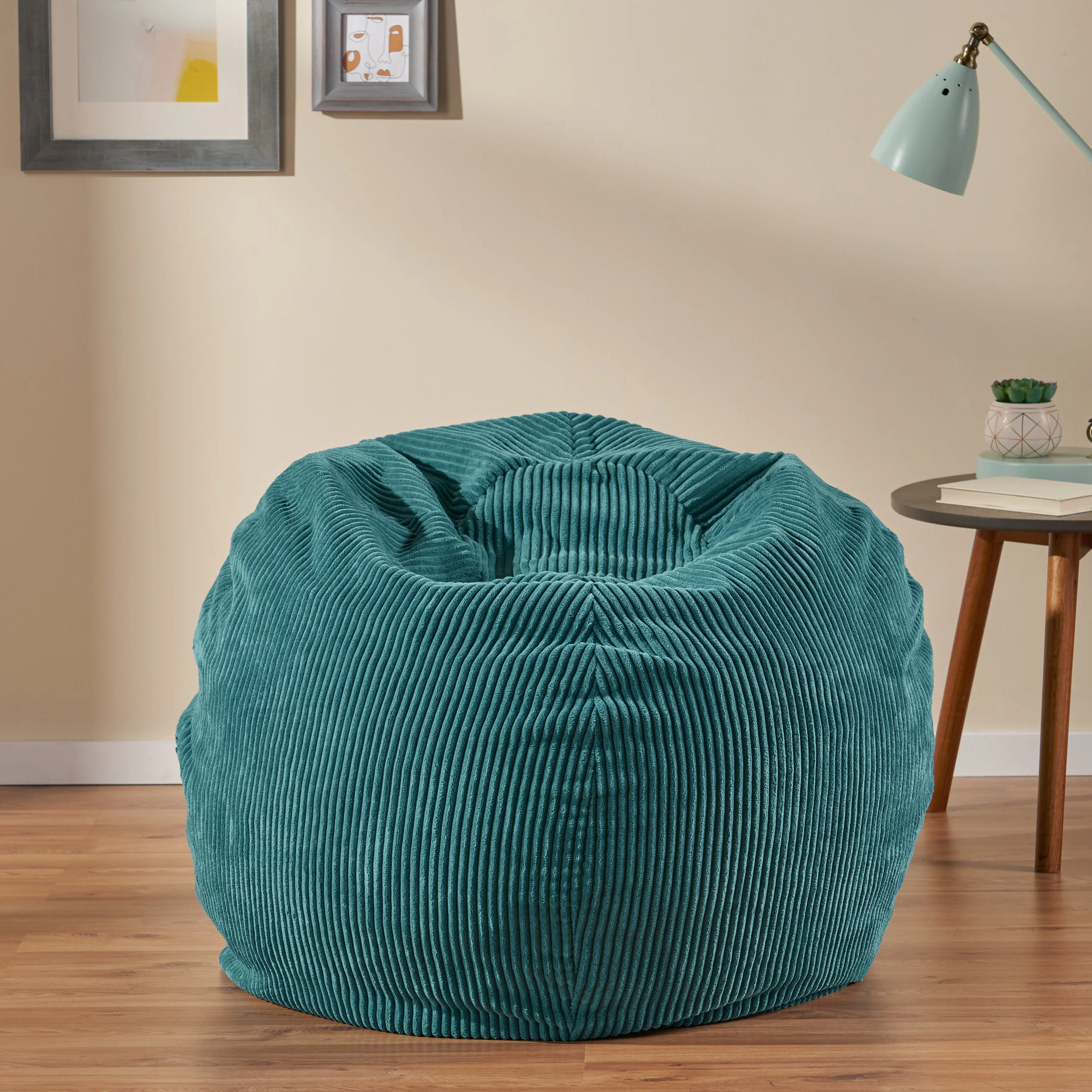 Germaine 3 Foot Modern Corduroy Beanbag - furnishings