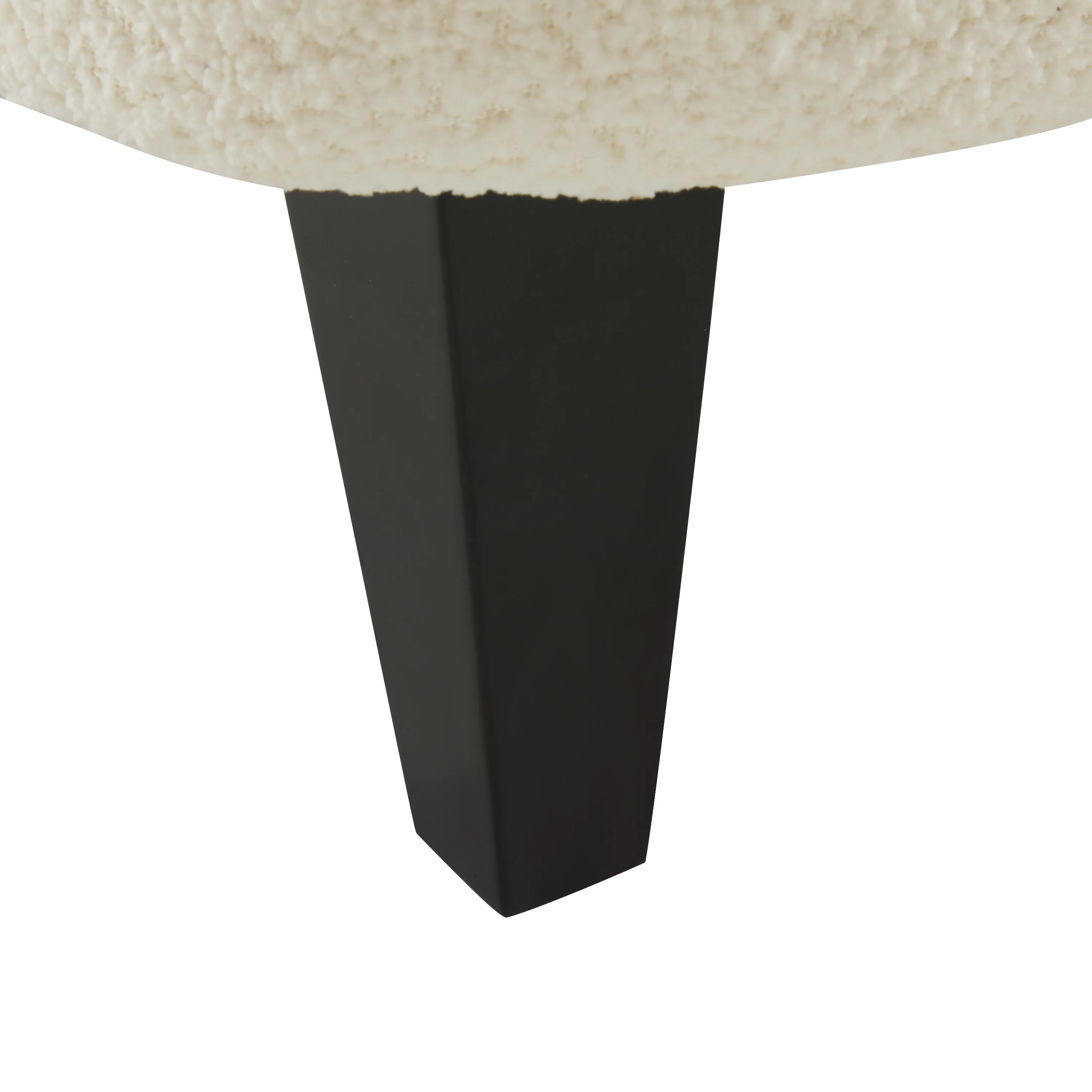 Lyrae Modern Birch Upholstered Club Chair with Ottoman, Off-White - furnishings