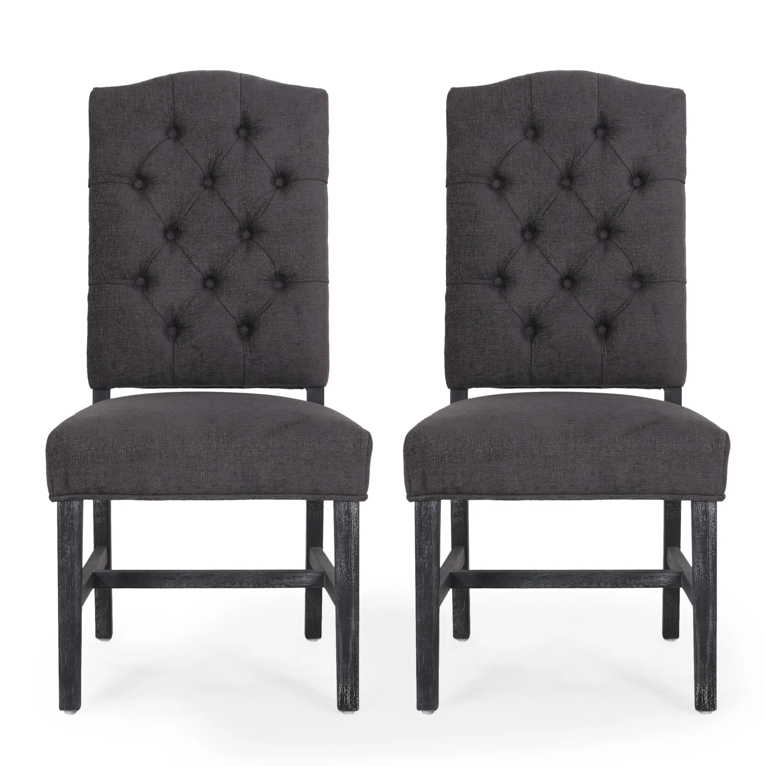 Loyning Contemporary Tufted Dining Chairs, Set of 2 - furnishings