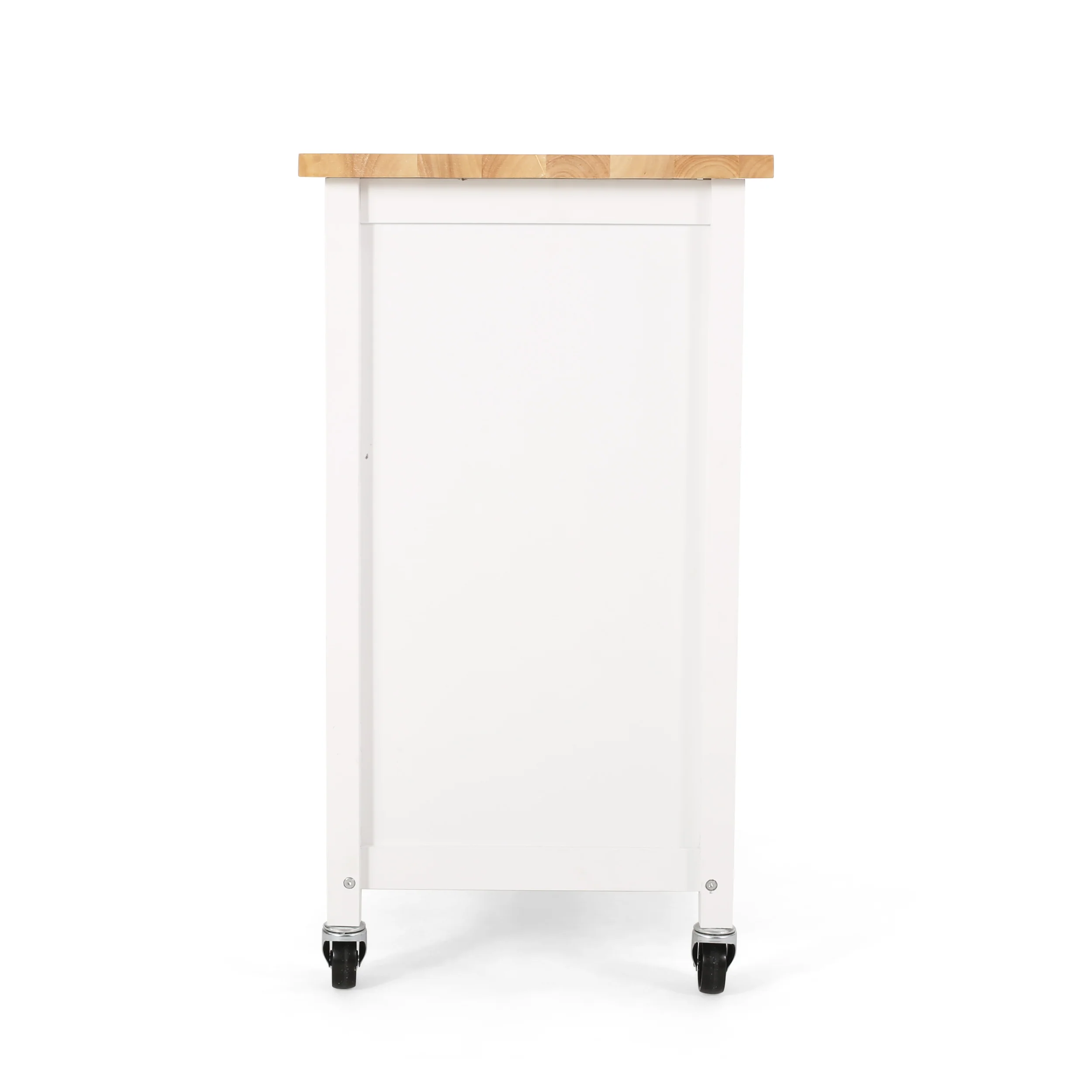 Carmelina Contemporary Kitchen Cart with Wheels - furnishings