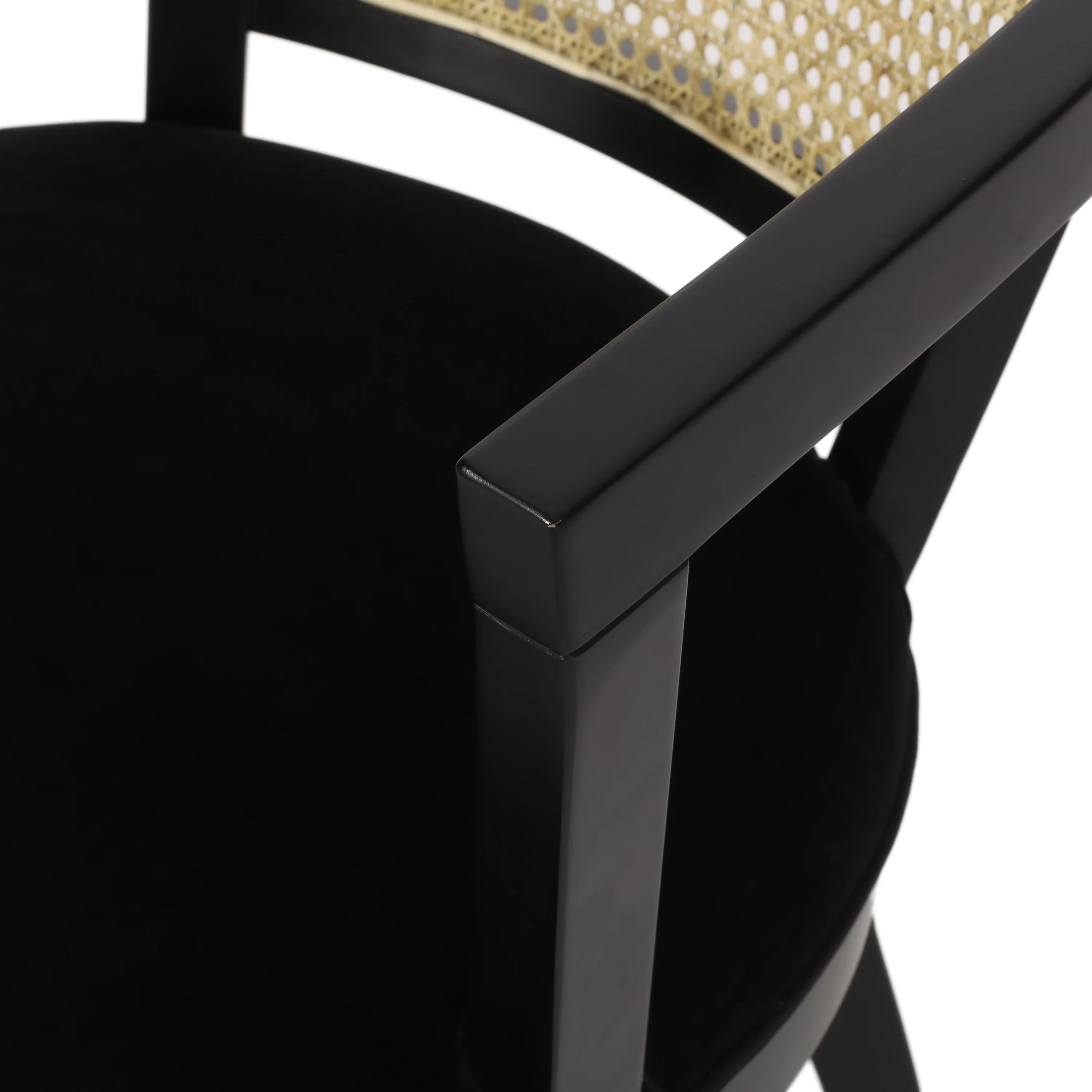 Bannock Contemporary Upholstered Wood and Cane 5 Piece Dining Set - furnishings