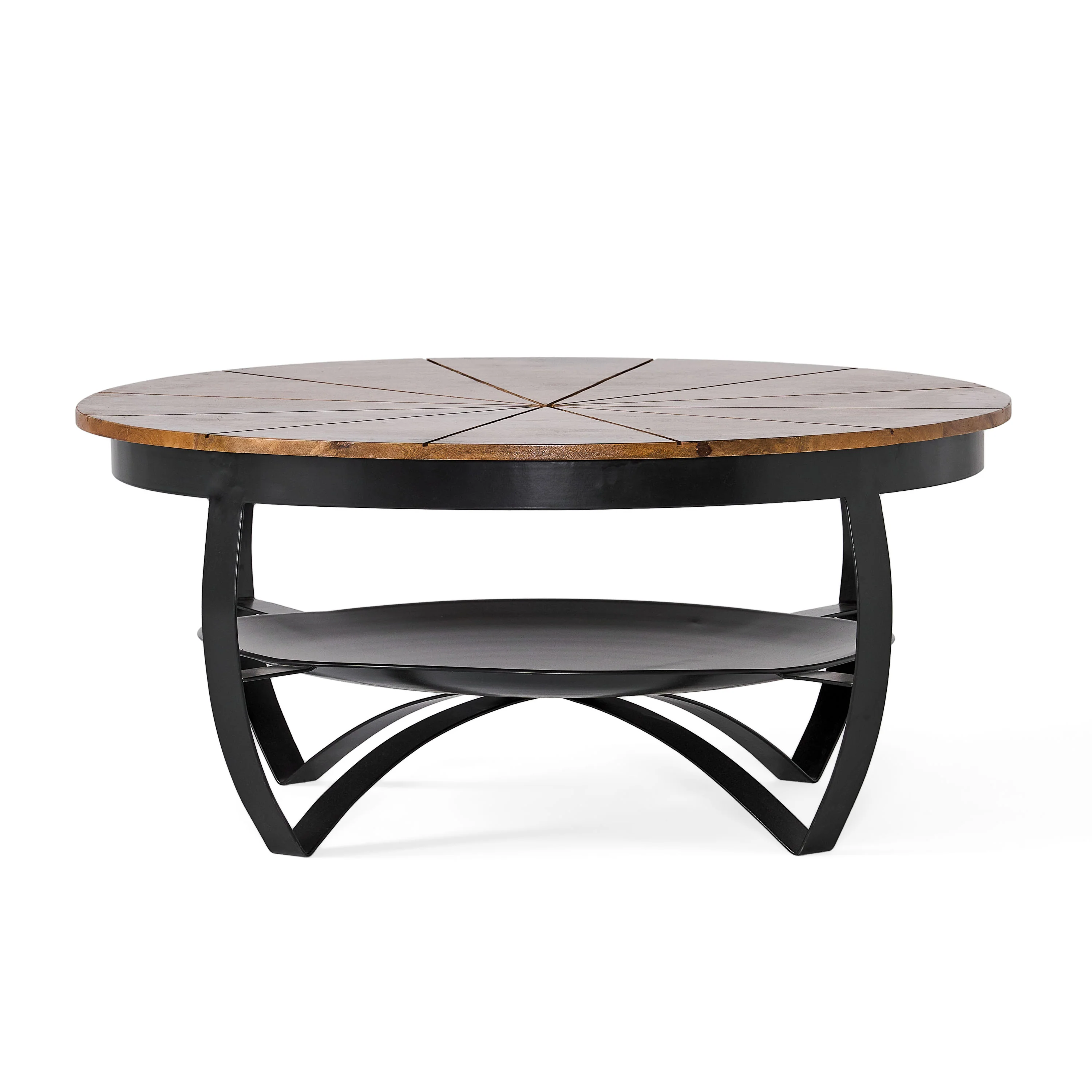 Oluwatomi Handcrafted Boho Mango Wood and Iron Coffee Table - furnishings