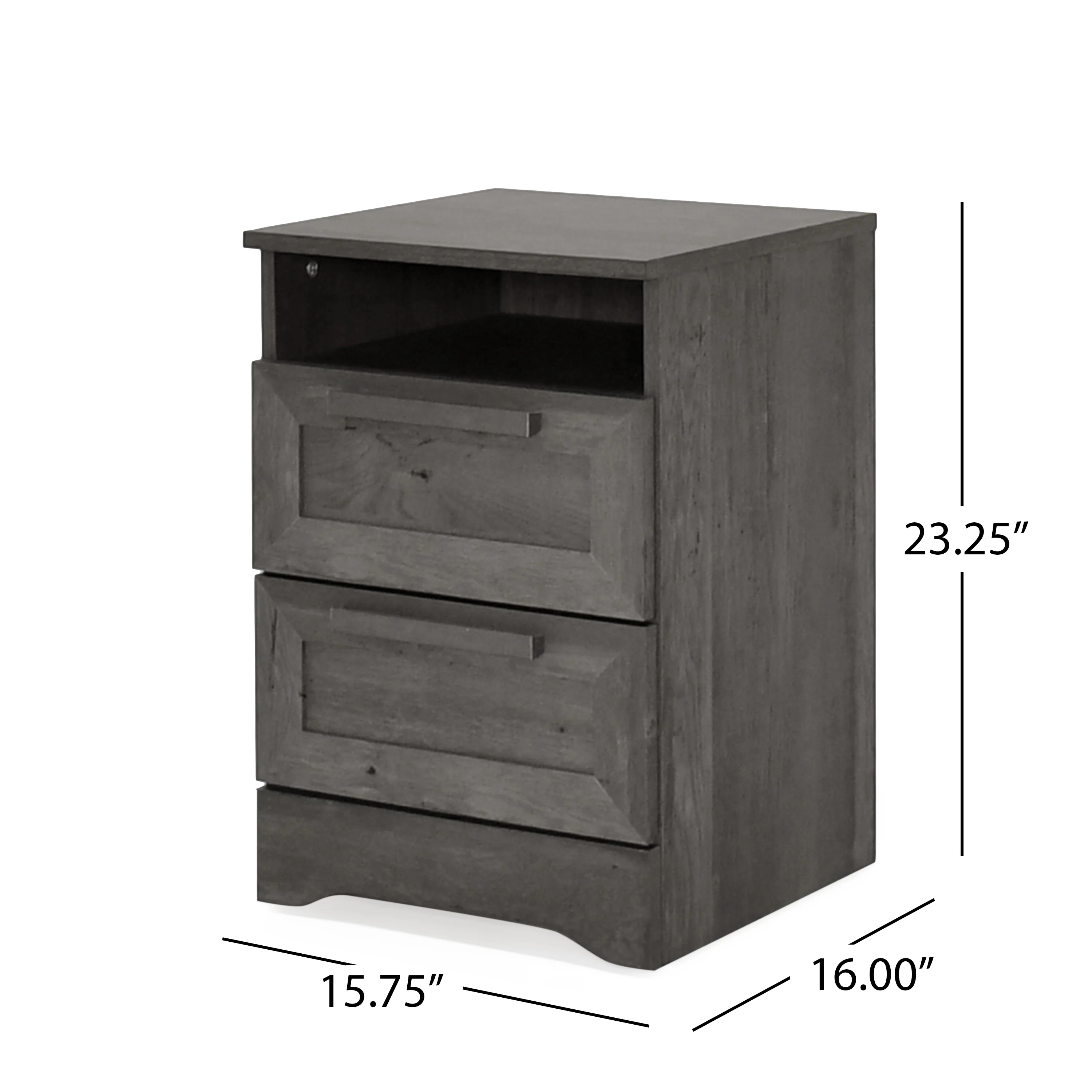Broxon Rustic 2 Drawer Nightstand - furnishings