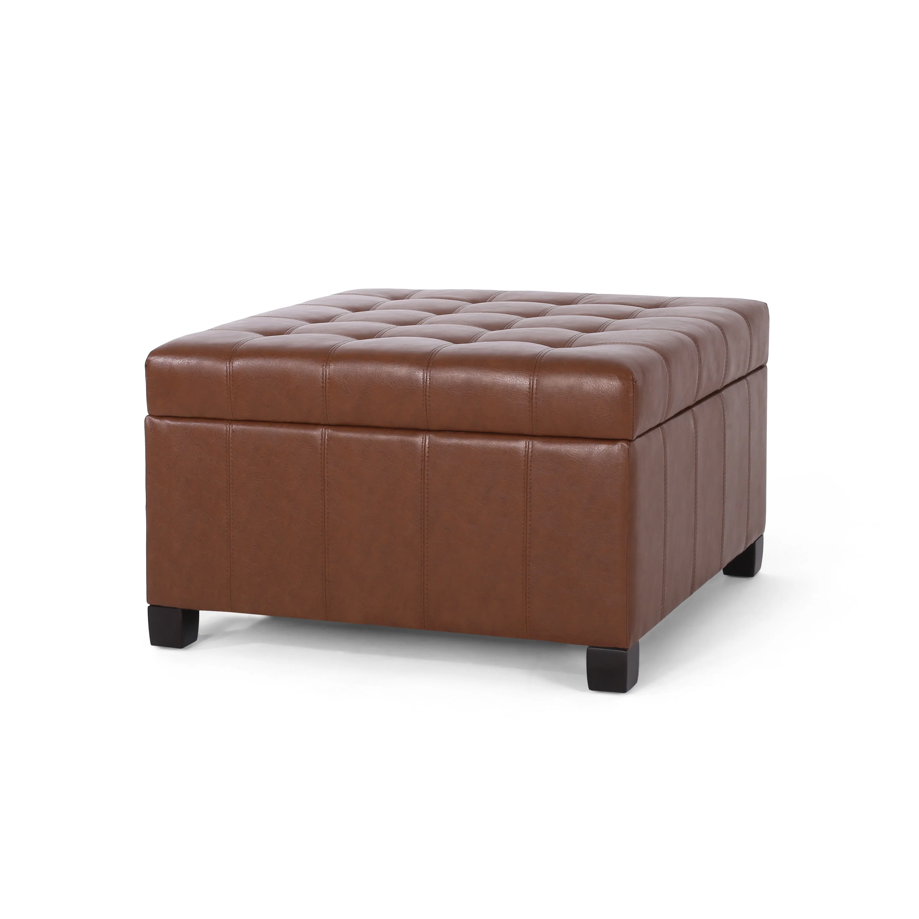 Rigby Faux Leather Storage Ottoman - furnishings