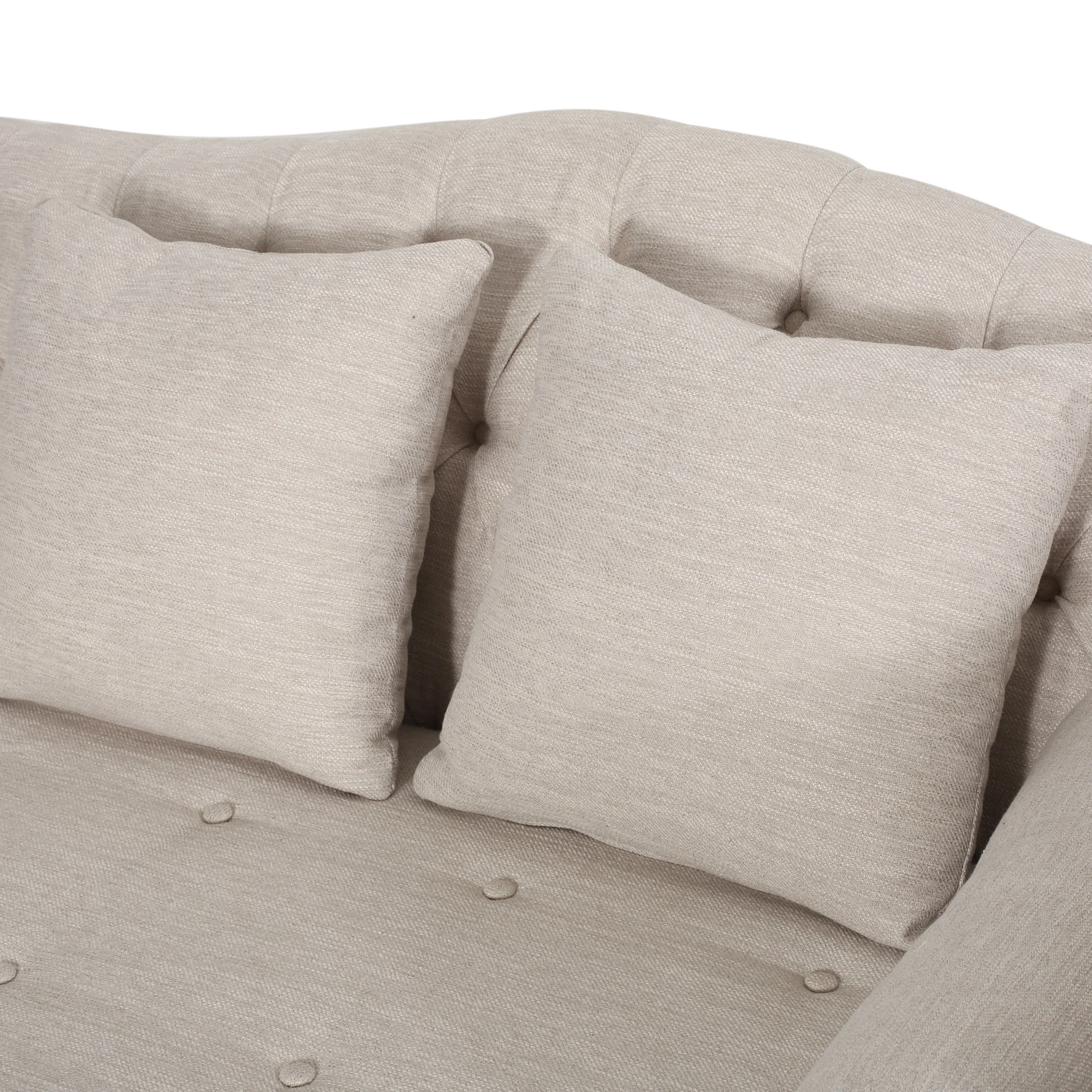 Horeb Contemporary Tufted Double Chaise Lounge with Accent Pillows - furnishings