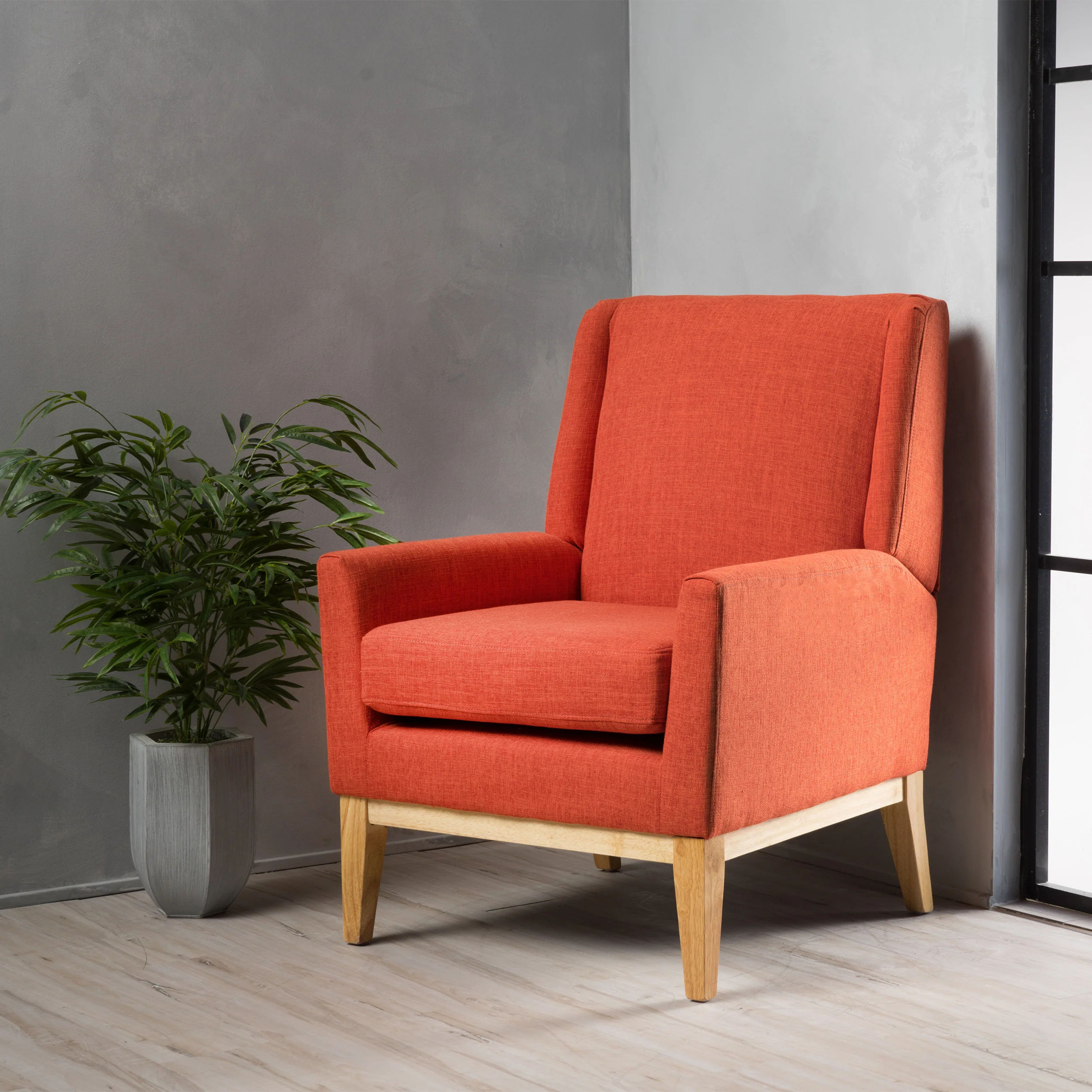 Kronen Mid Century Design Fabric Accent Chair - furnishings