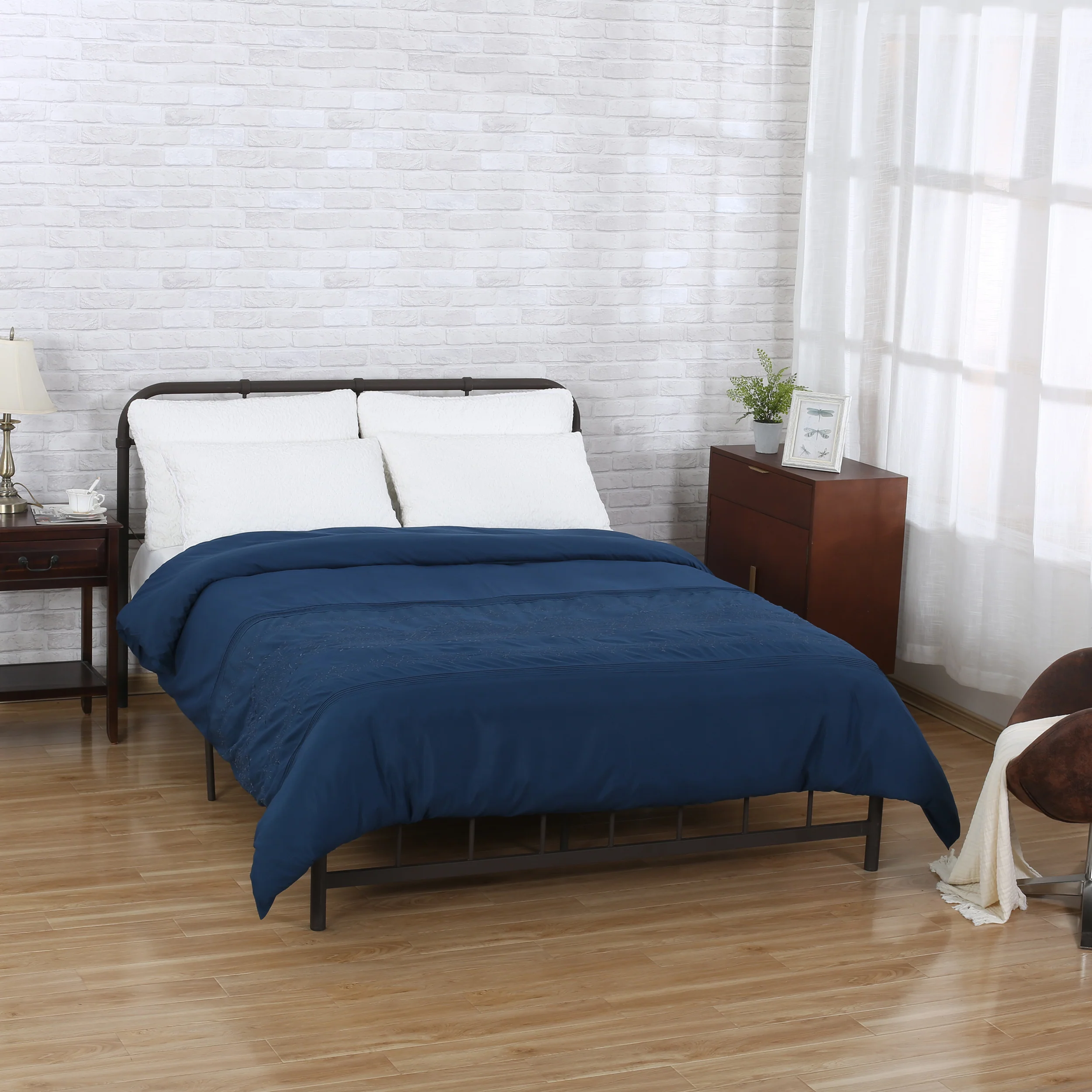 Rosalyn Queen Size Fabric Duvet Cover - furnishings