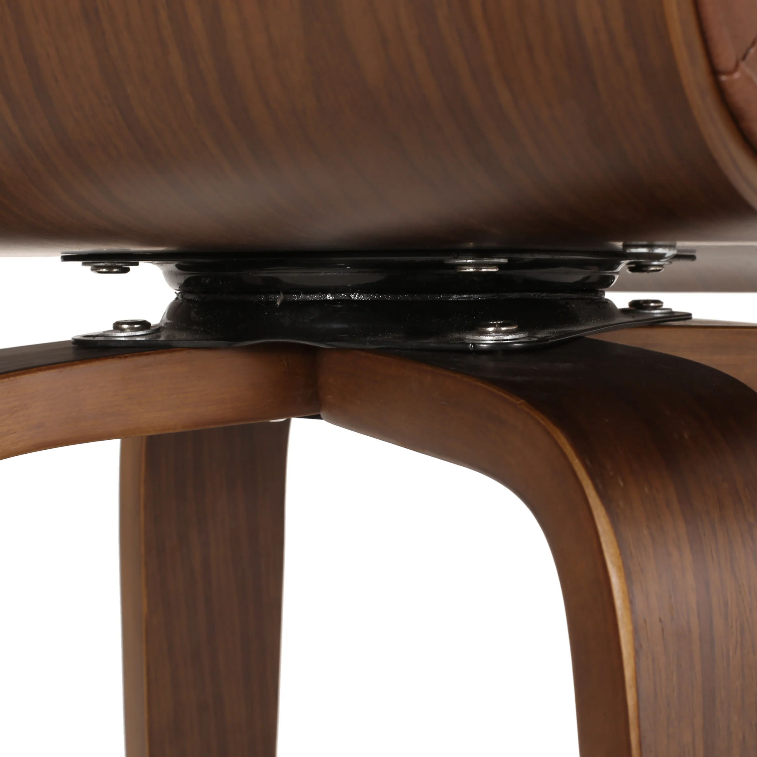 Mendon Mid Century Modern Channel Stitch Bentwood Swivel Barstools, Set of 2 - furnishings
