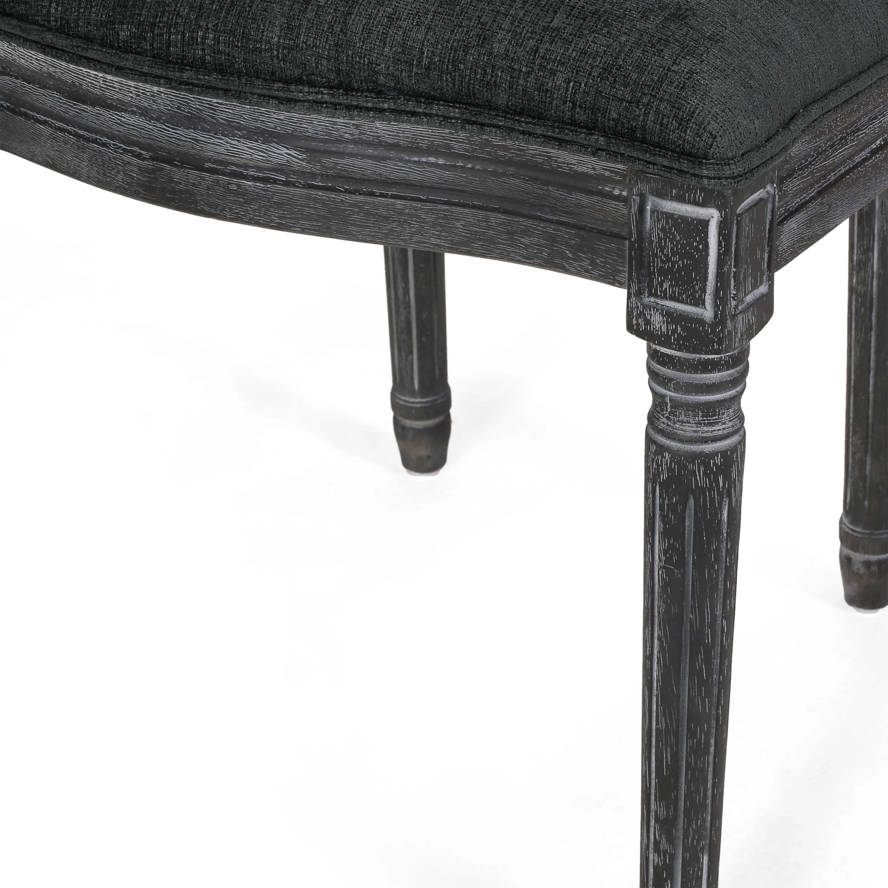 Lintz French Country Wood and Cane Upholstered Dining Chair, Set of 2 - furnishings