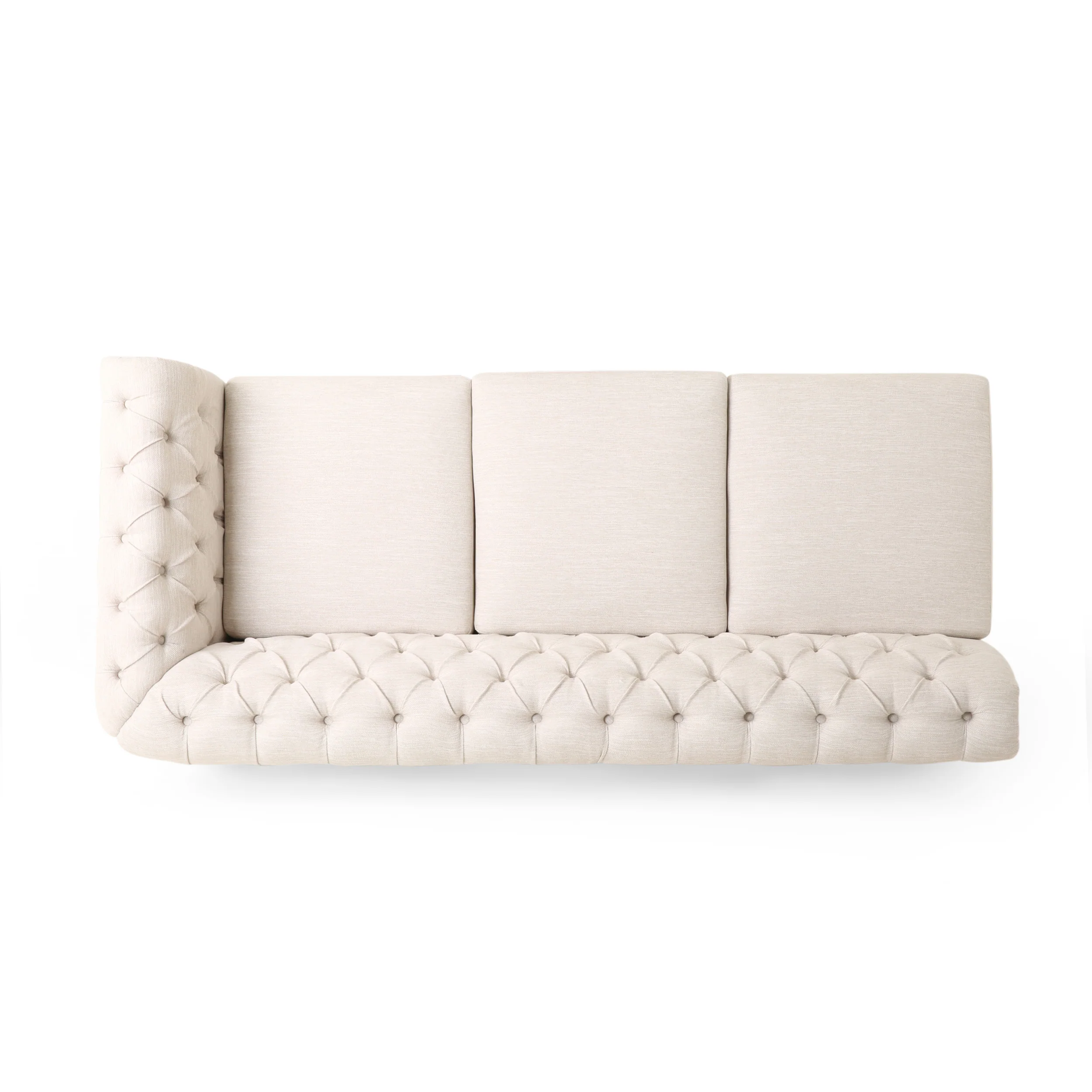 Kinzie Chesterfield Tufted 7 Seater Sectional Sofa with Nailhead Trim - furnishings