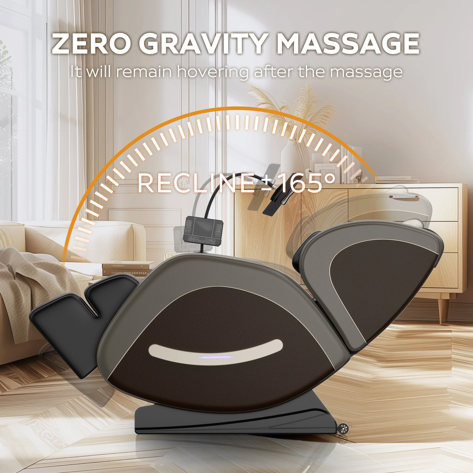 2024 Zero Gravity Full Body Massage Chair with Air Pressure, Heating, and Foot Relaxation - furnishings