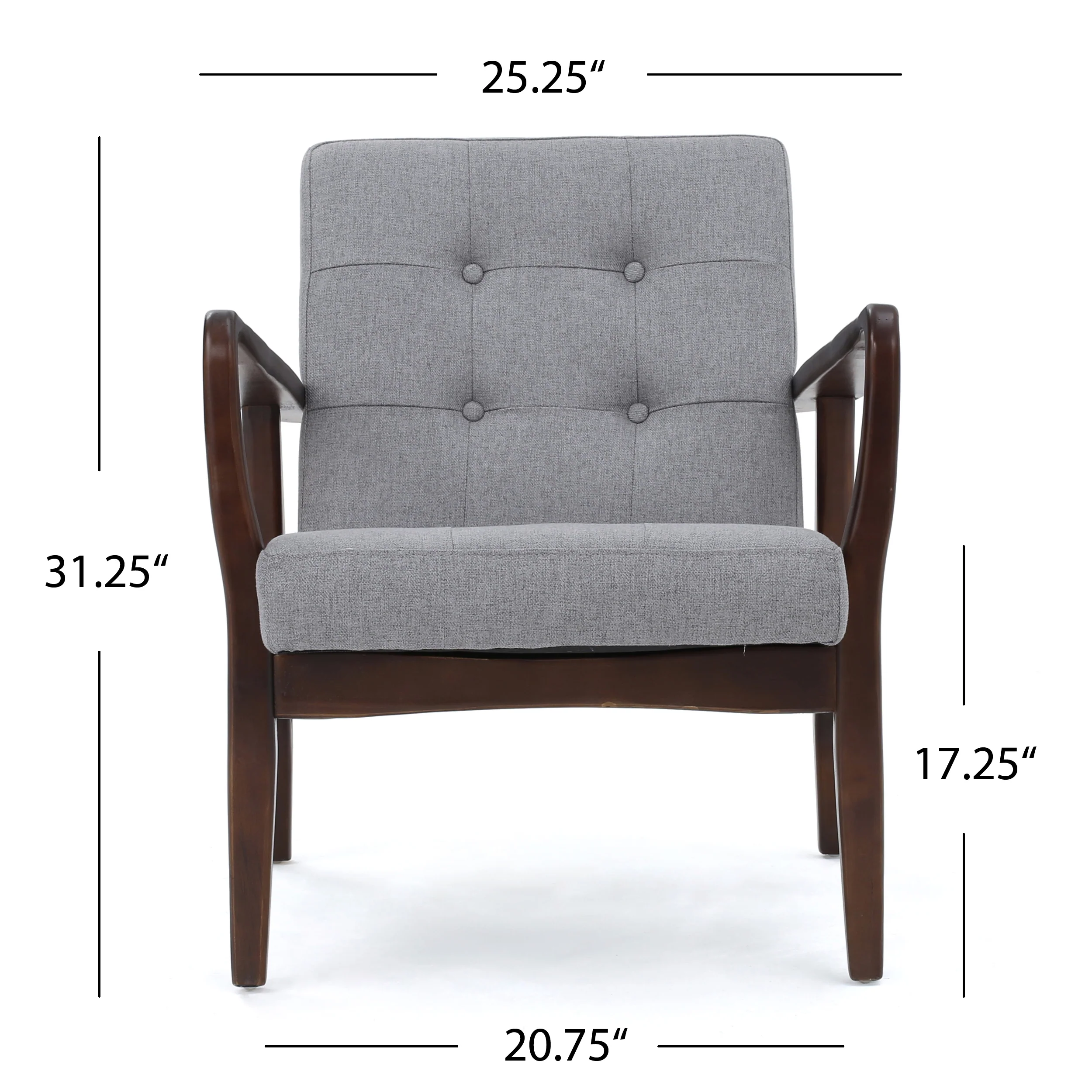 Gunther French-Style Contemporary Fabric Club Chair - furnishings