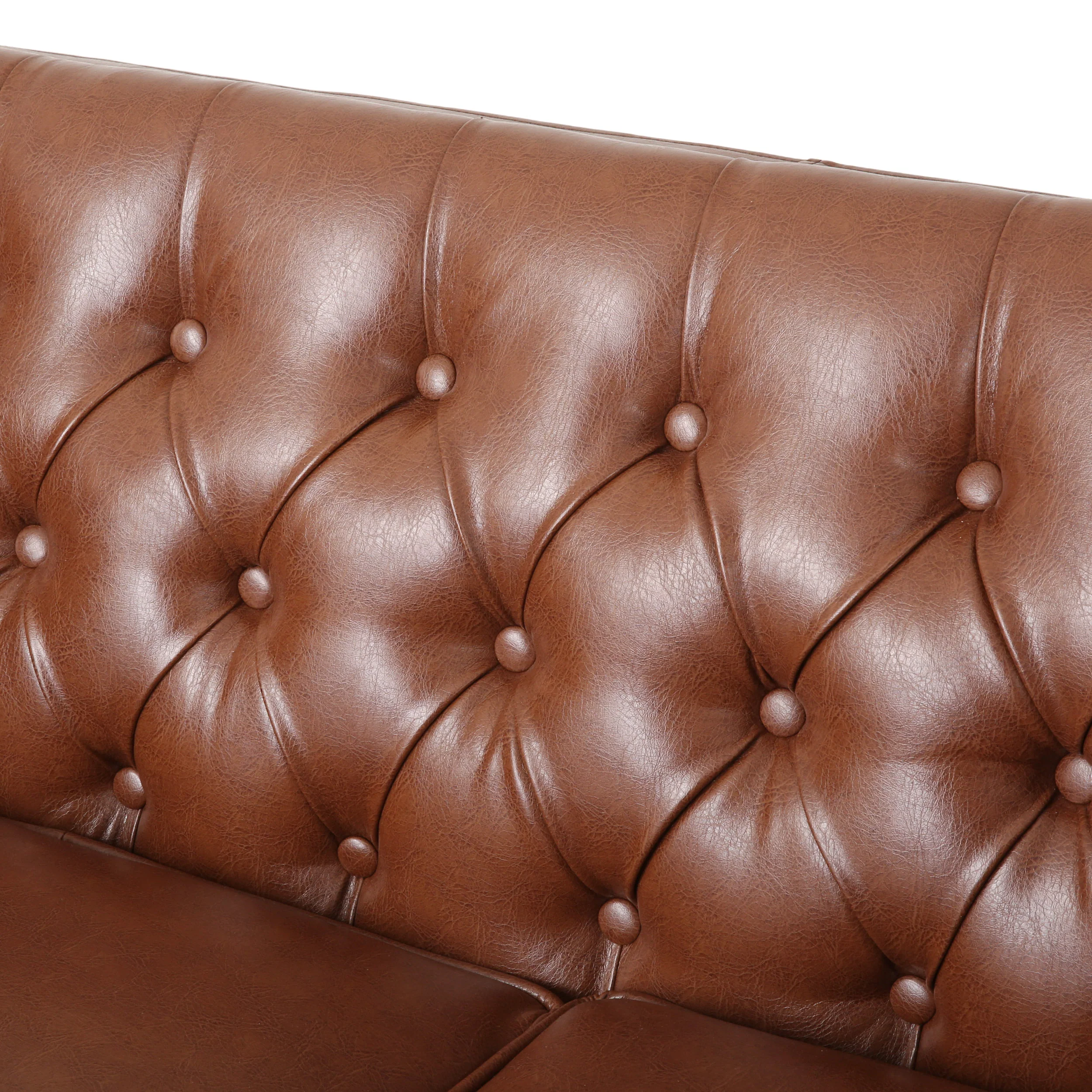Henton Contemporary Upholstered Tufted Loveseat - furnishings