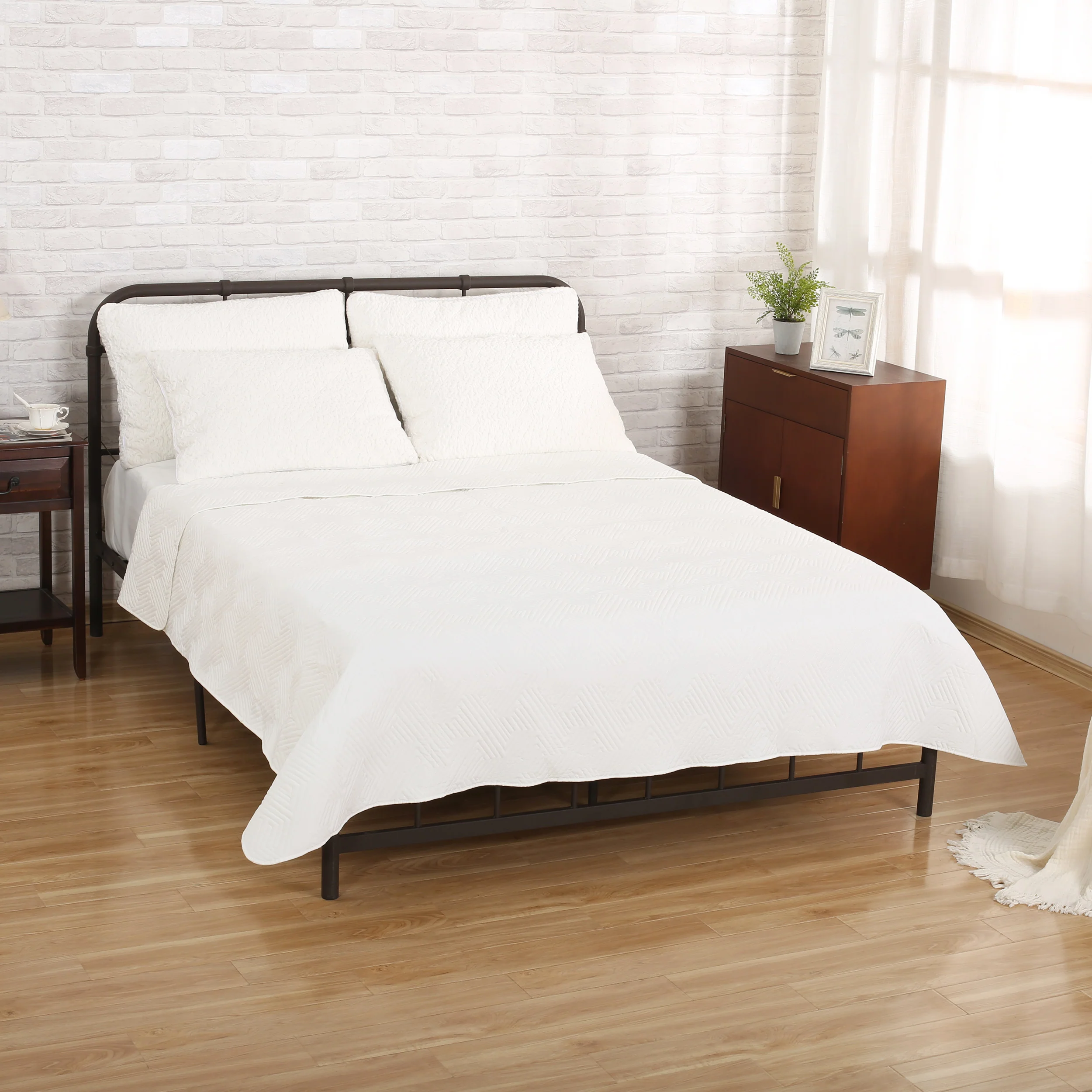 Cohen Double Bed Fabric Quilt - furnishings