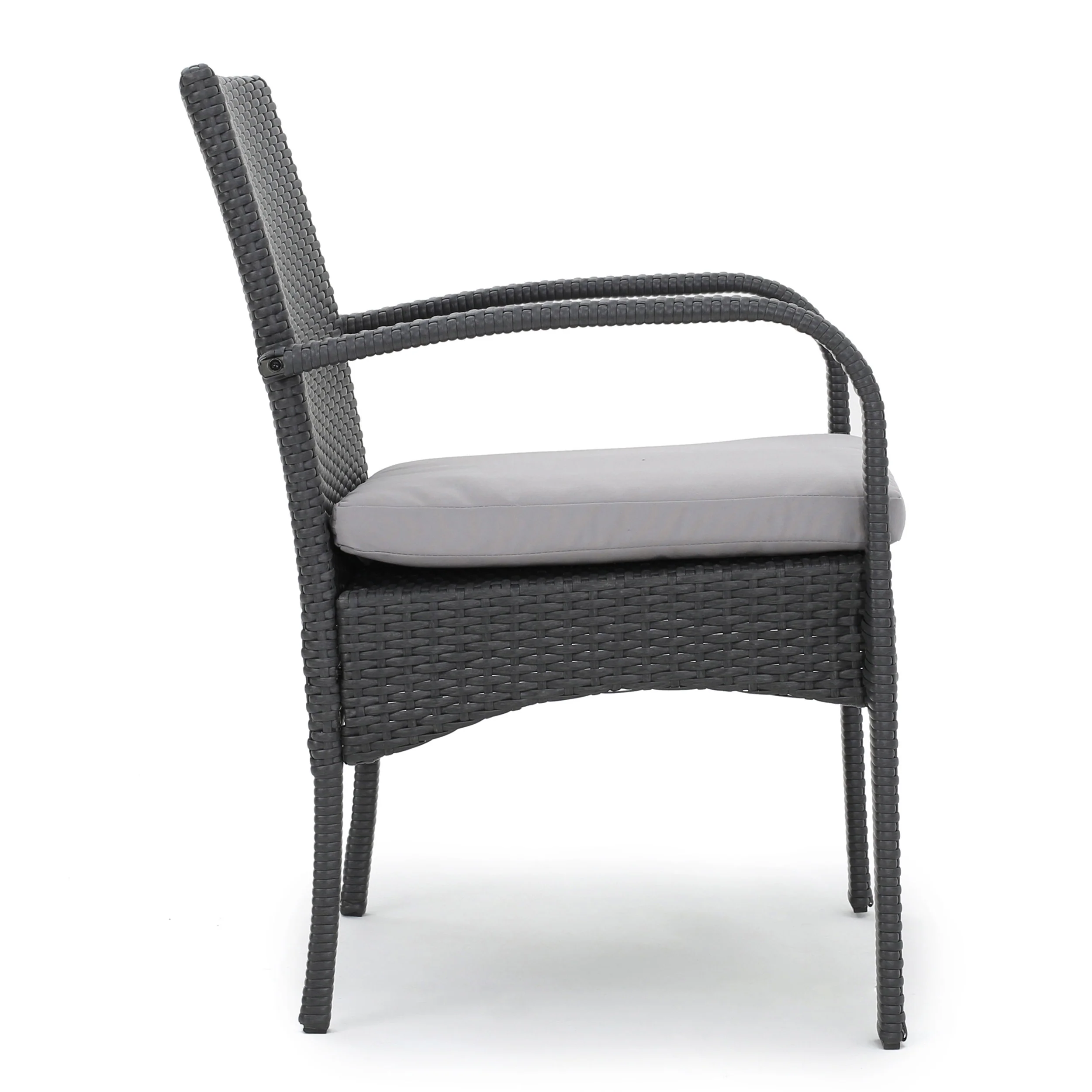 Doris Outdoor 6-Seater Acacia Wood Dining Set with Wicker Chairs - furnishings