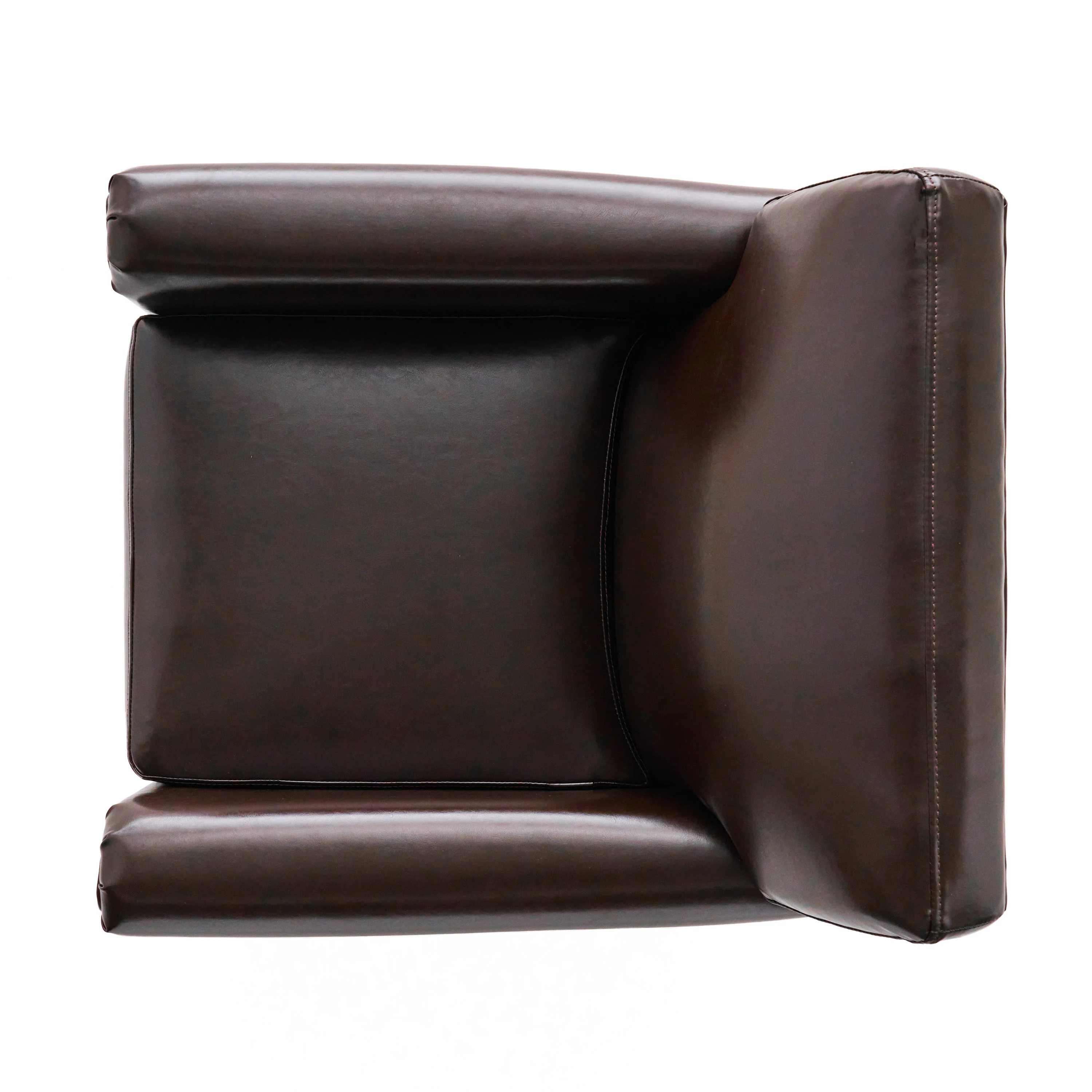 Bristol Classic Brown Bonded Leather Club Chair - furnishings