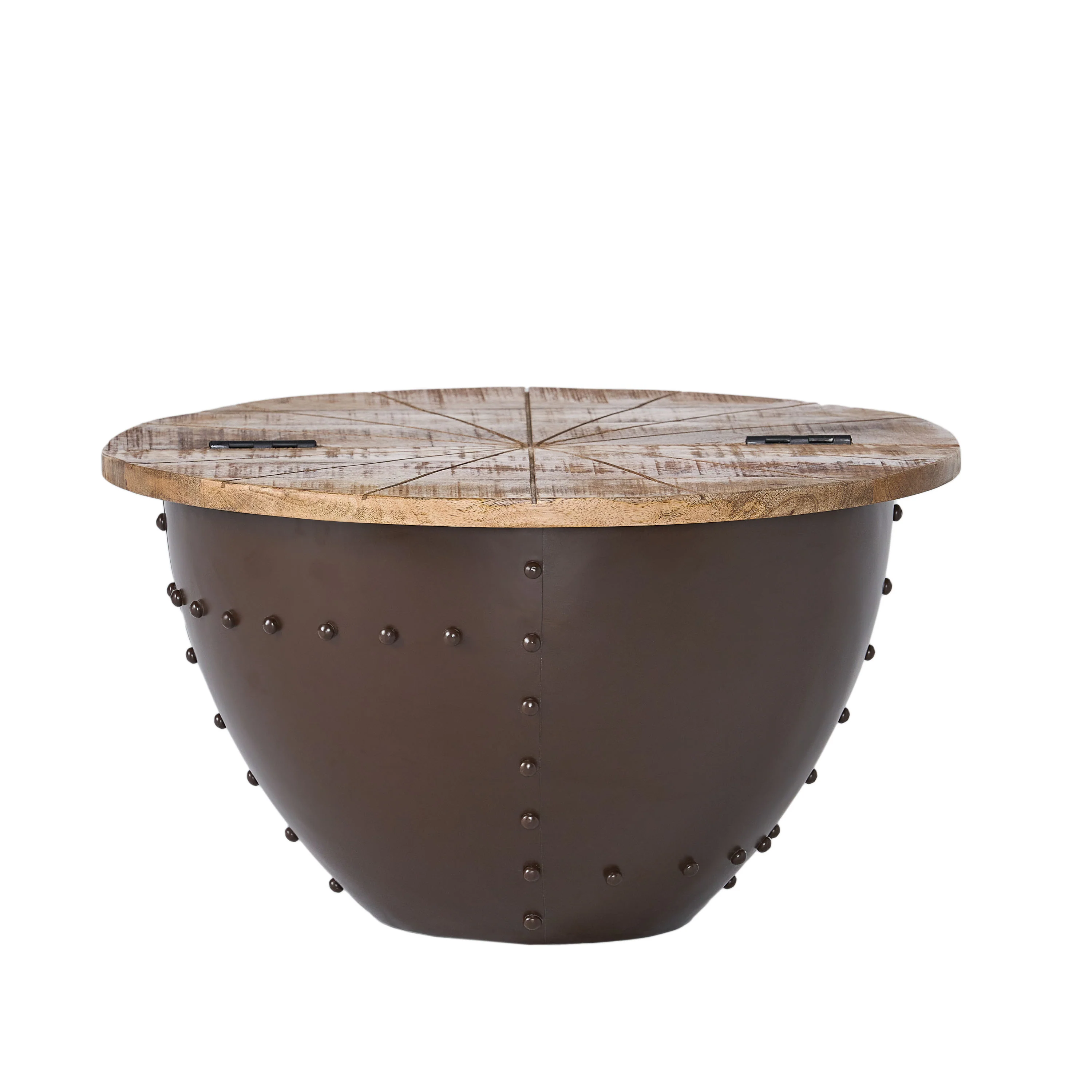 Aysen Handcrafted Modern Industrial Mango Wood and Iron Coffee Table - furnishings