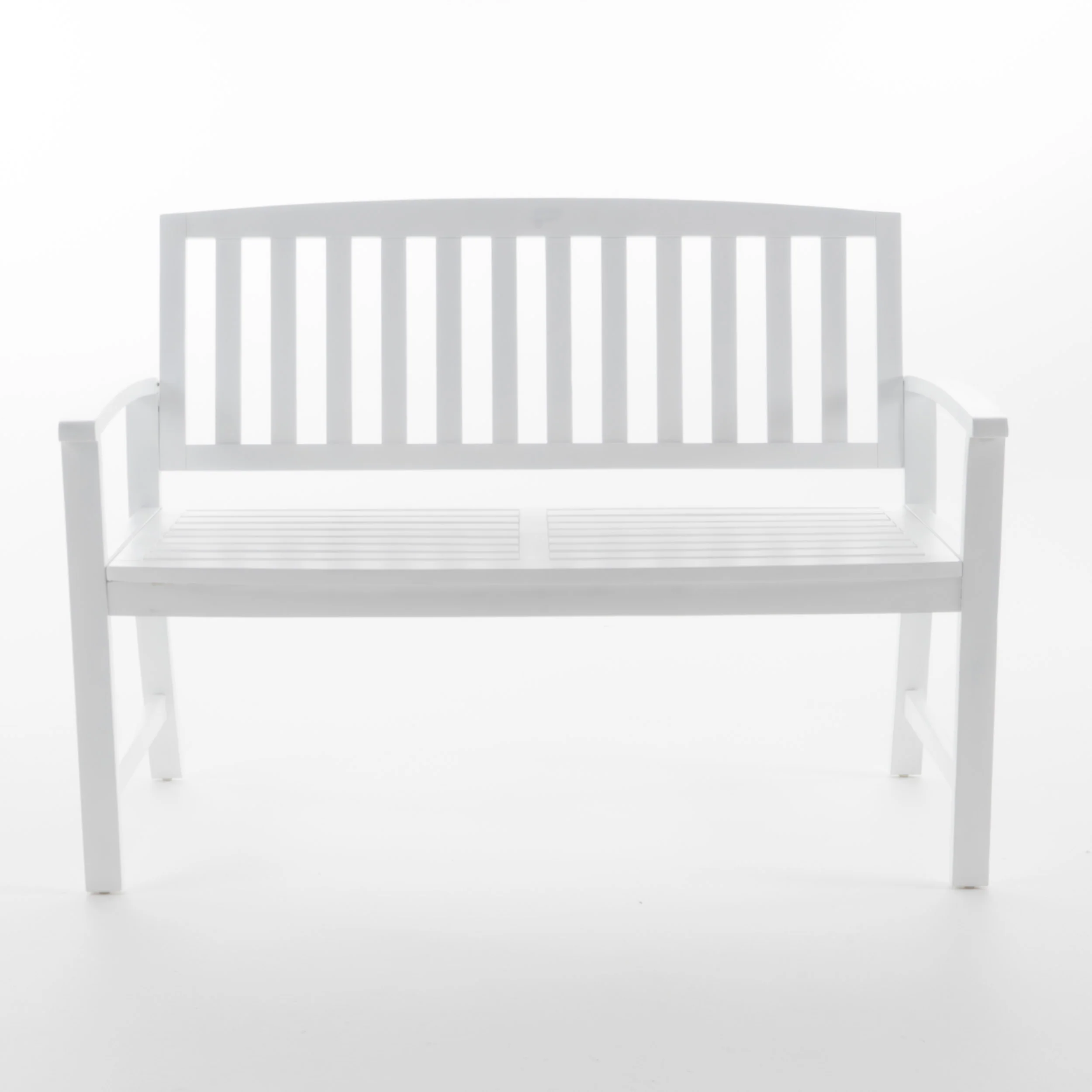 Laguna Outdoor Rustic Acacia Wood Bench with Open Slat Backrest - furnishings