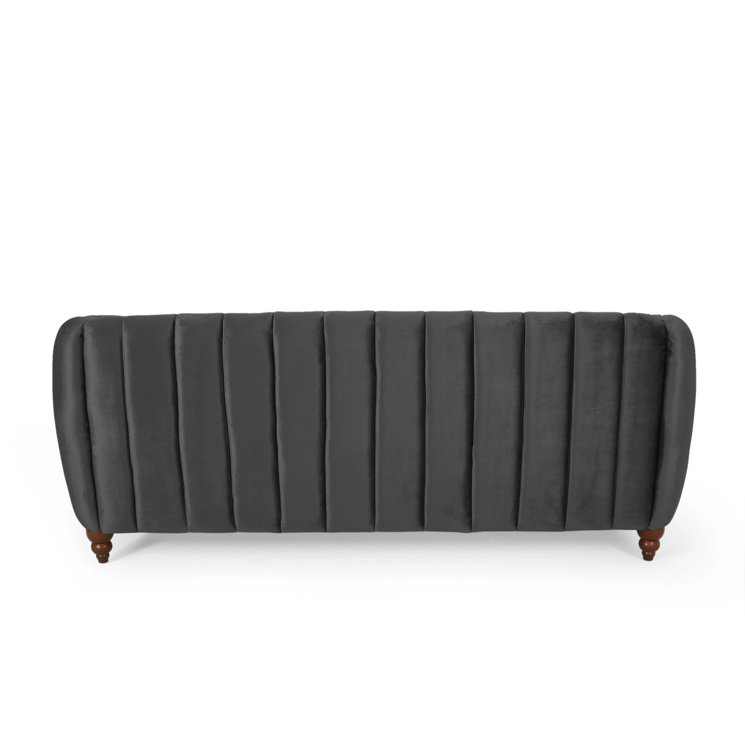 Worden Modern Glam Velvet Channel Stitch 3 Seater Sofa - furnishings
