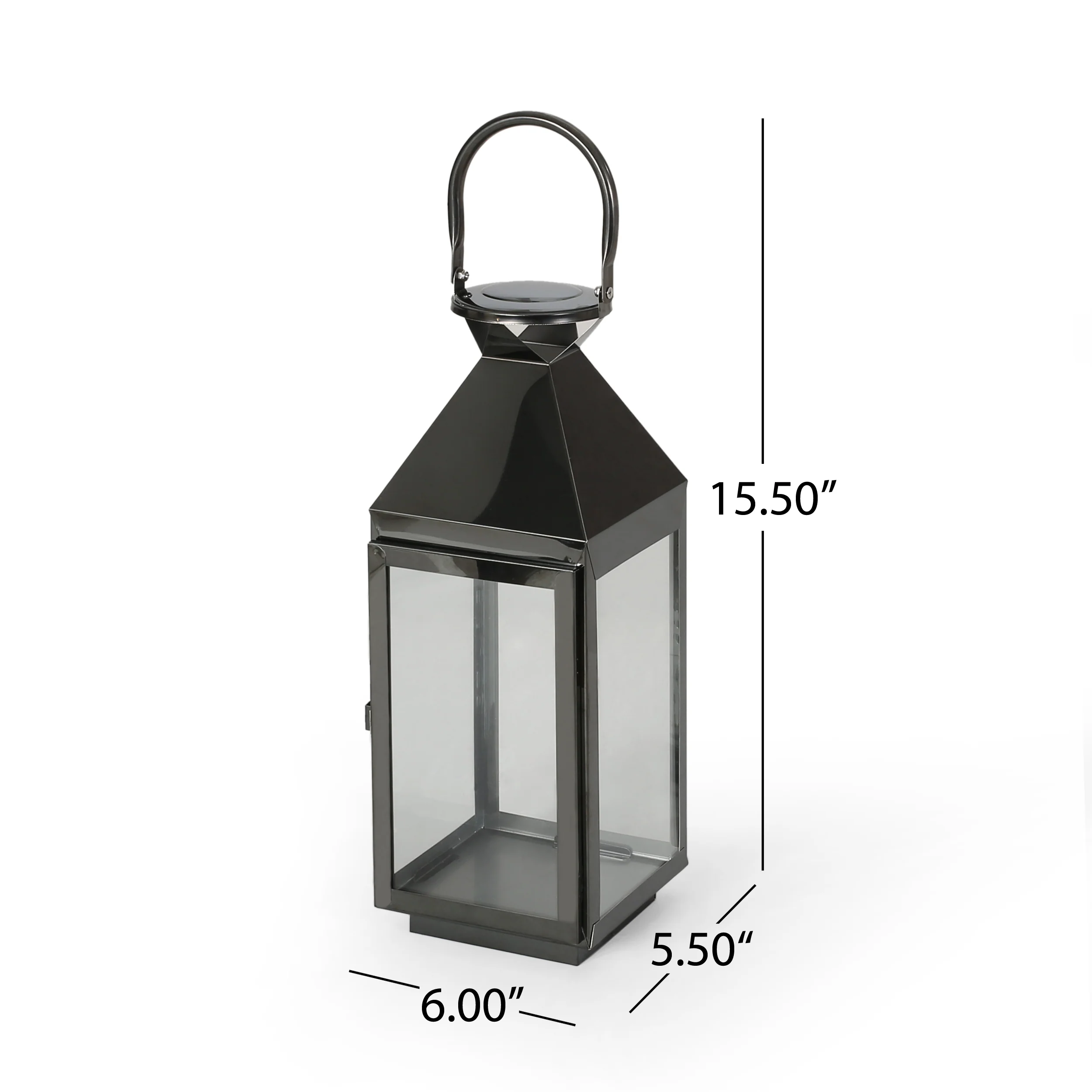 Asael Modern Stainless Steel Lantern Set - furnishings