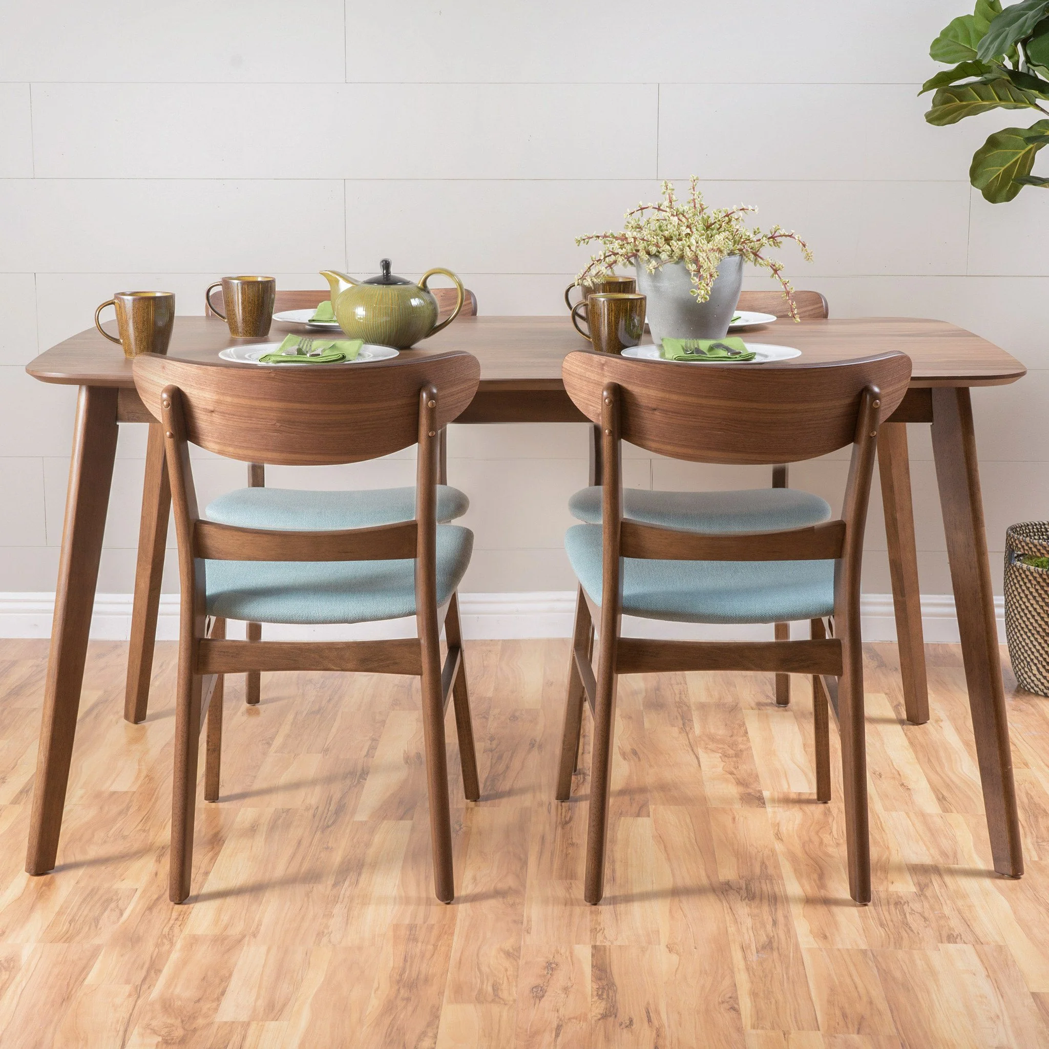 Helen Mid-Century Modern 5 Piece Dining Set - furnishings