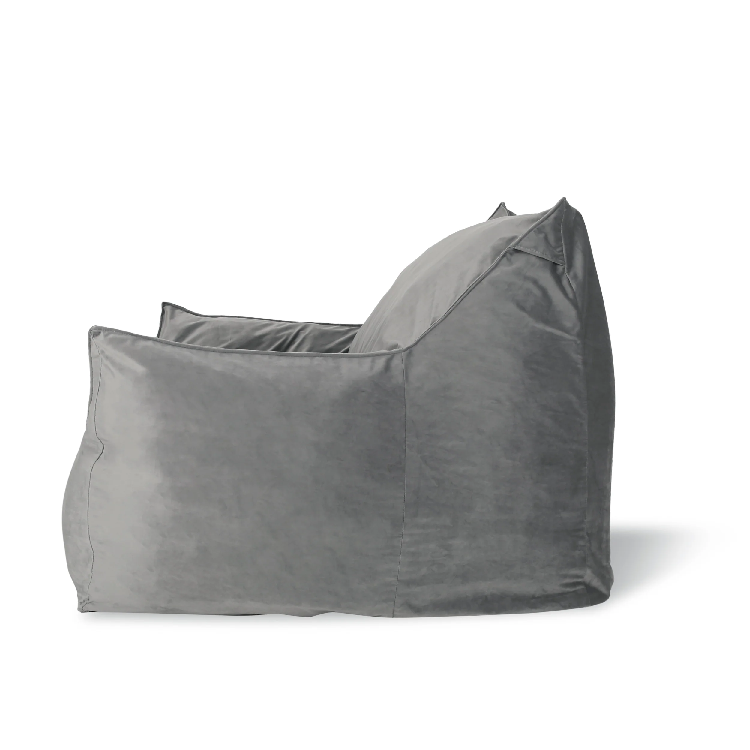 Ehlen Modern Velveteen Bean Bag Chair with Armrests - furnishings