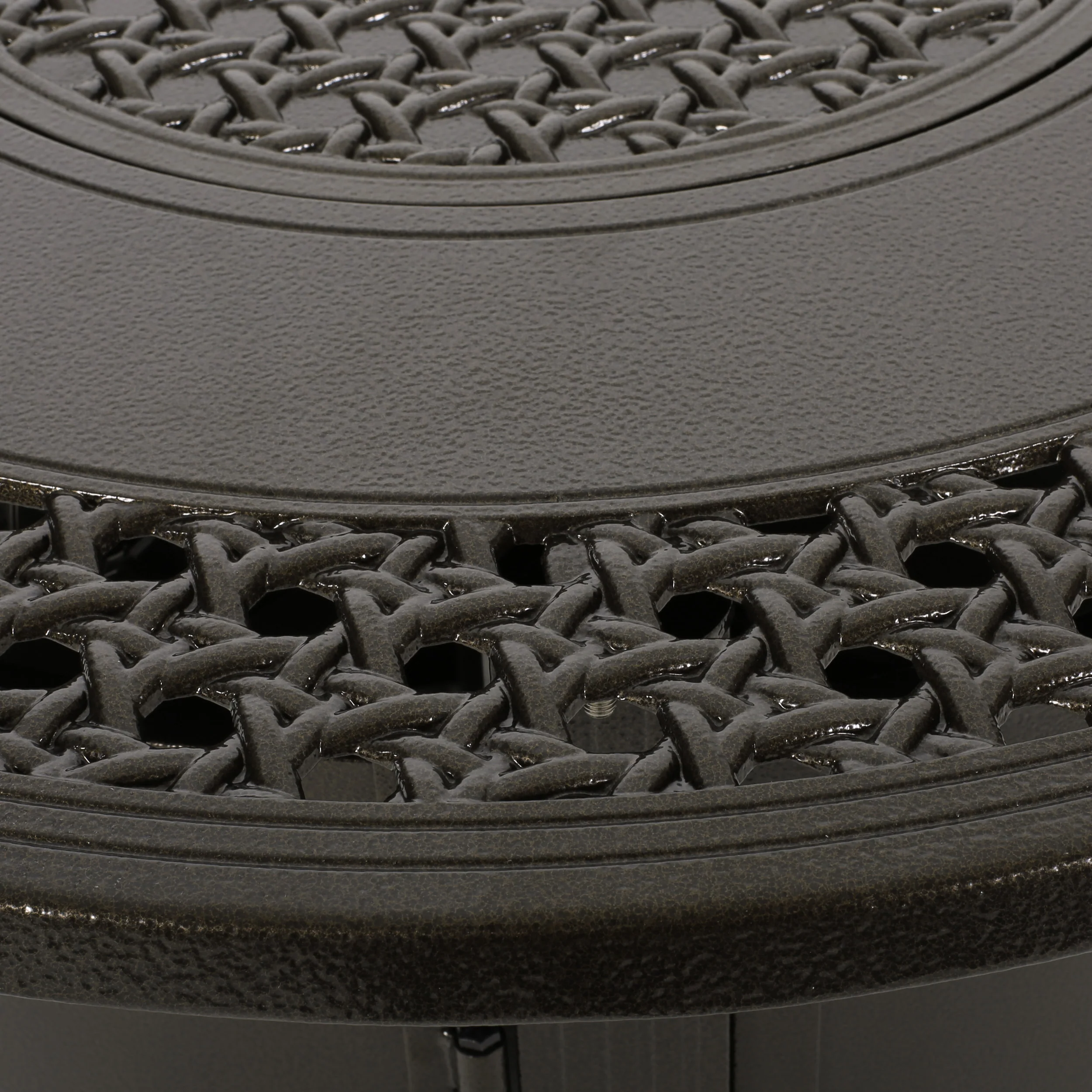 Maycol Round Aluminum Propane Fire Pit Table - furnishings
