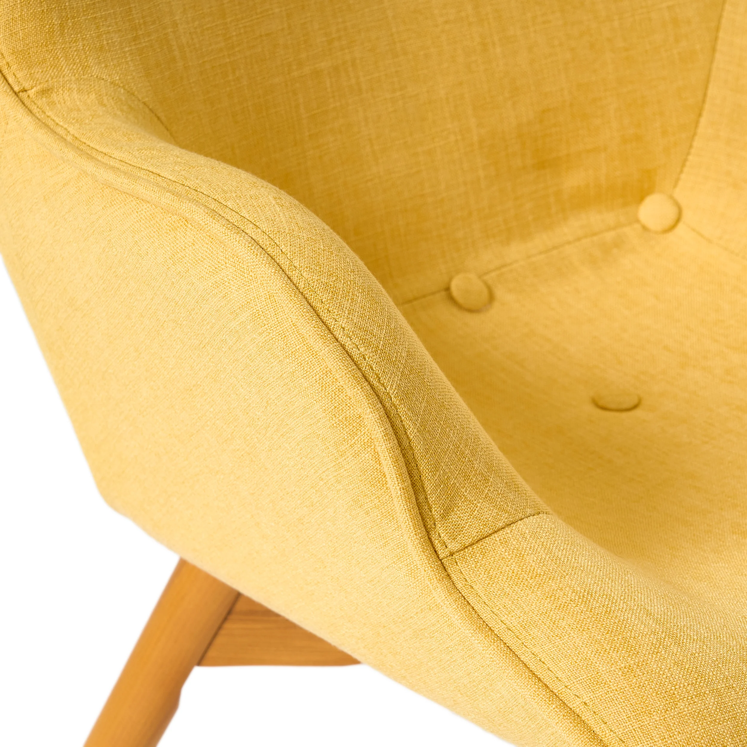 Acantha Mid-Century Modern Wingback Fabric Chair and Ottoman Set - furnishings