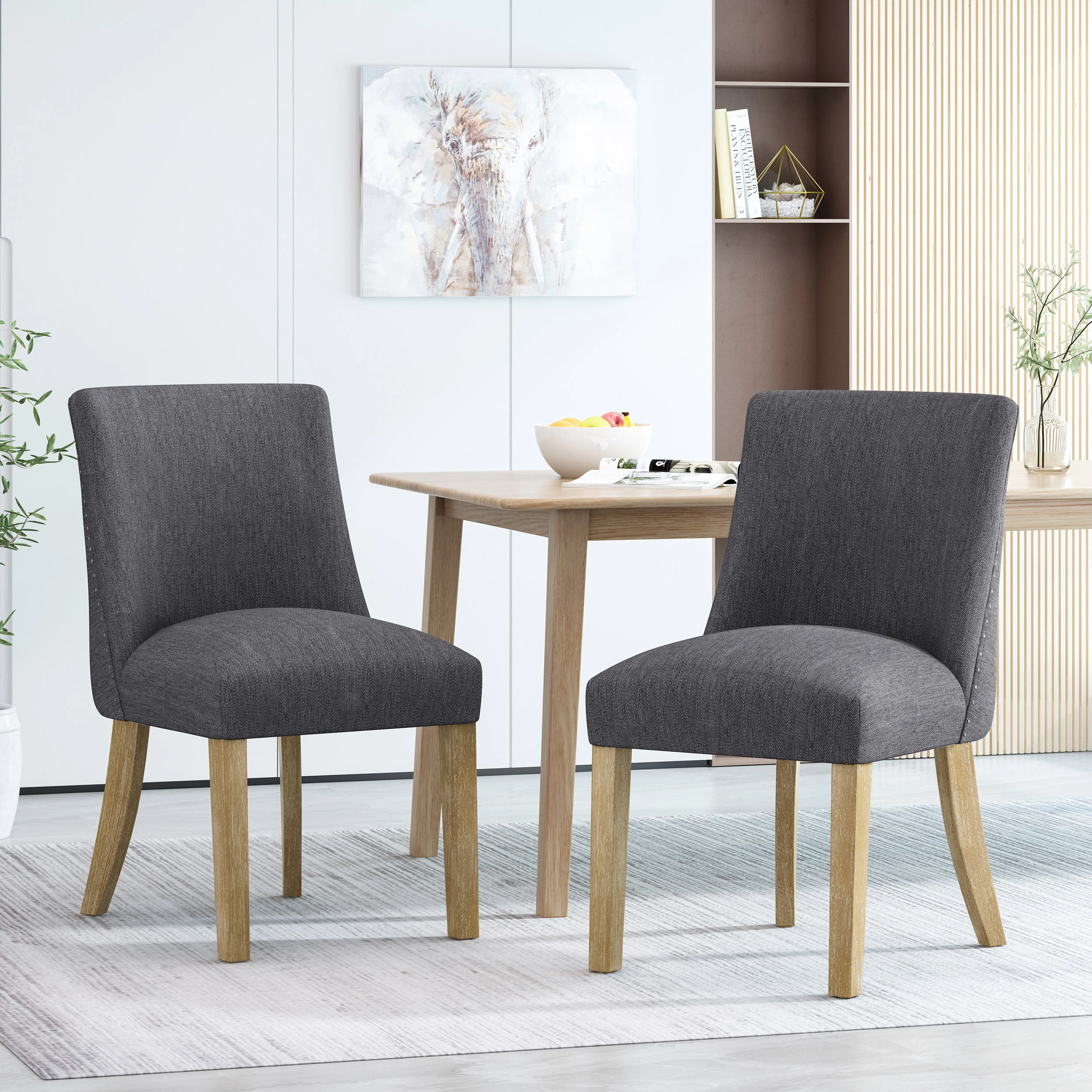 Gladwin Contemporary Fabric Dining Chairs, Set of 2 - furnishings