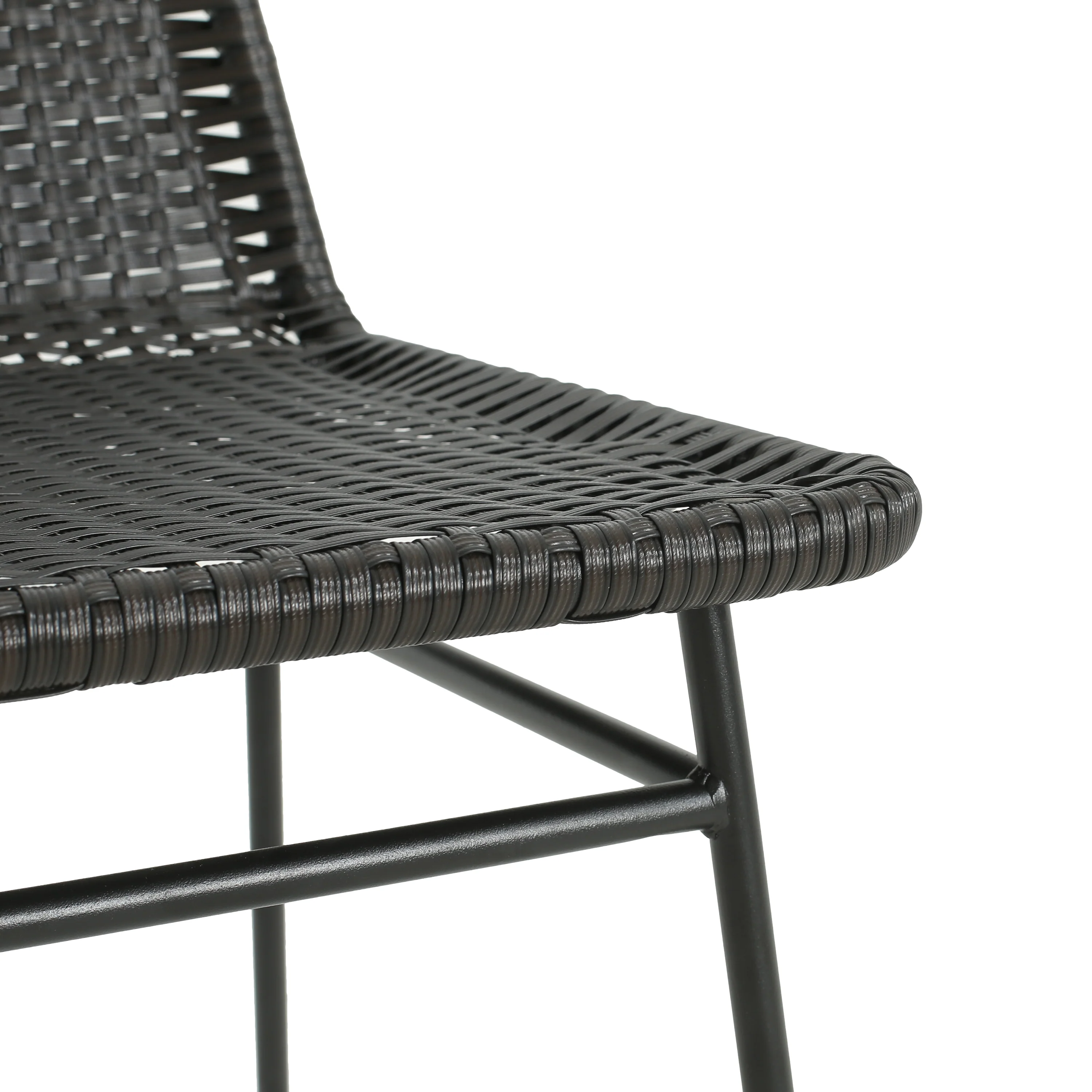 Lunara PE Wicker Dining Chair, Metal Base, Set of 2 - furnishings