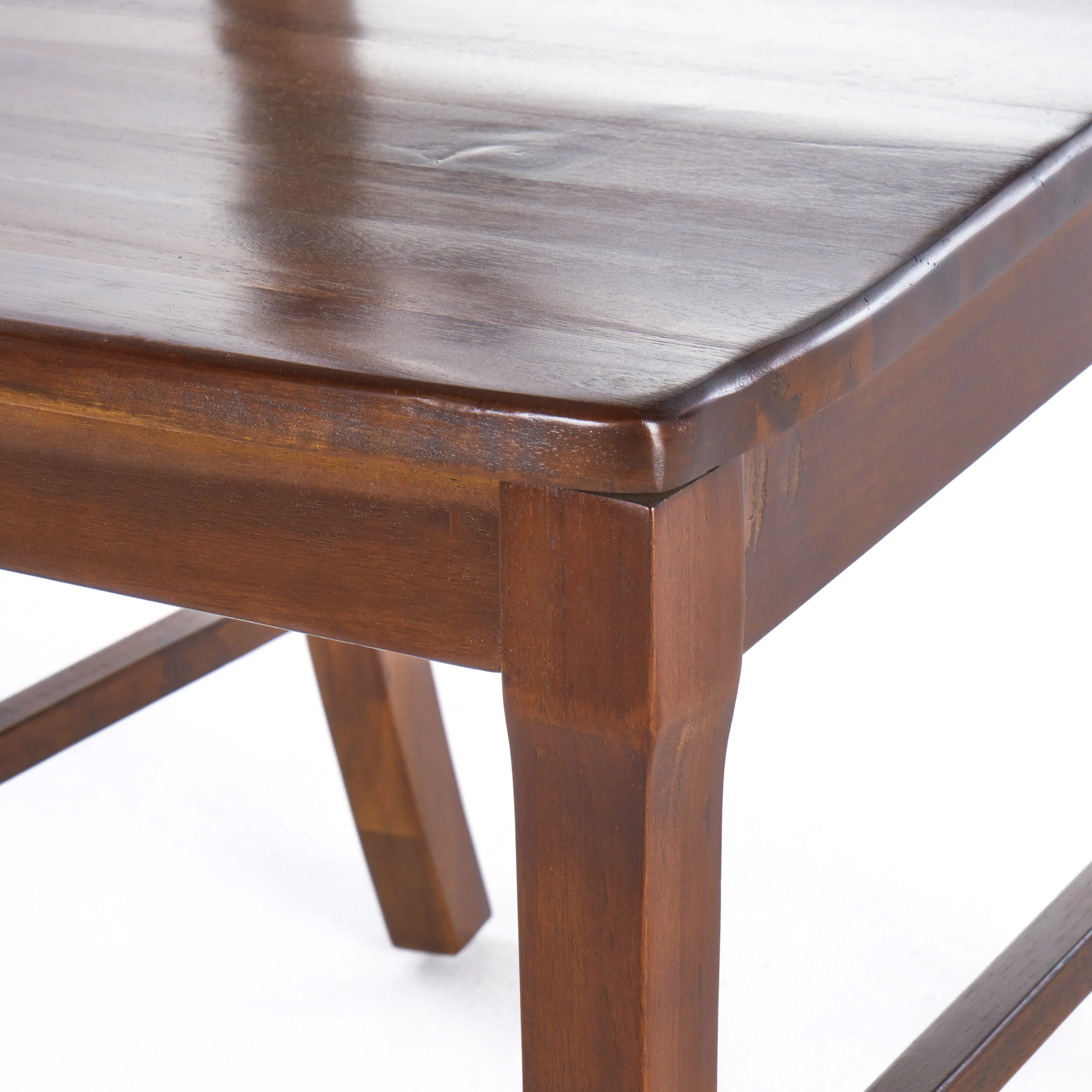 Rumbrook Farmhouse Acacia Wood and Iron 7 Piece Dining Set, Natural, Rustic Metal, and Rich Mahogany - furnishings