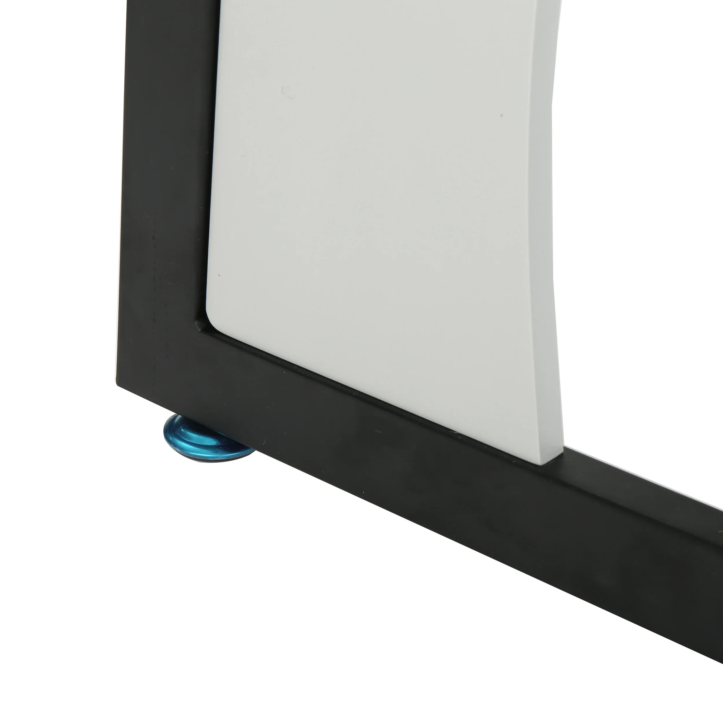 Orion Modern L-Shaped Black and Gray Iron Office Desk with Tempered Glass Top - furnishings