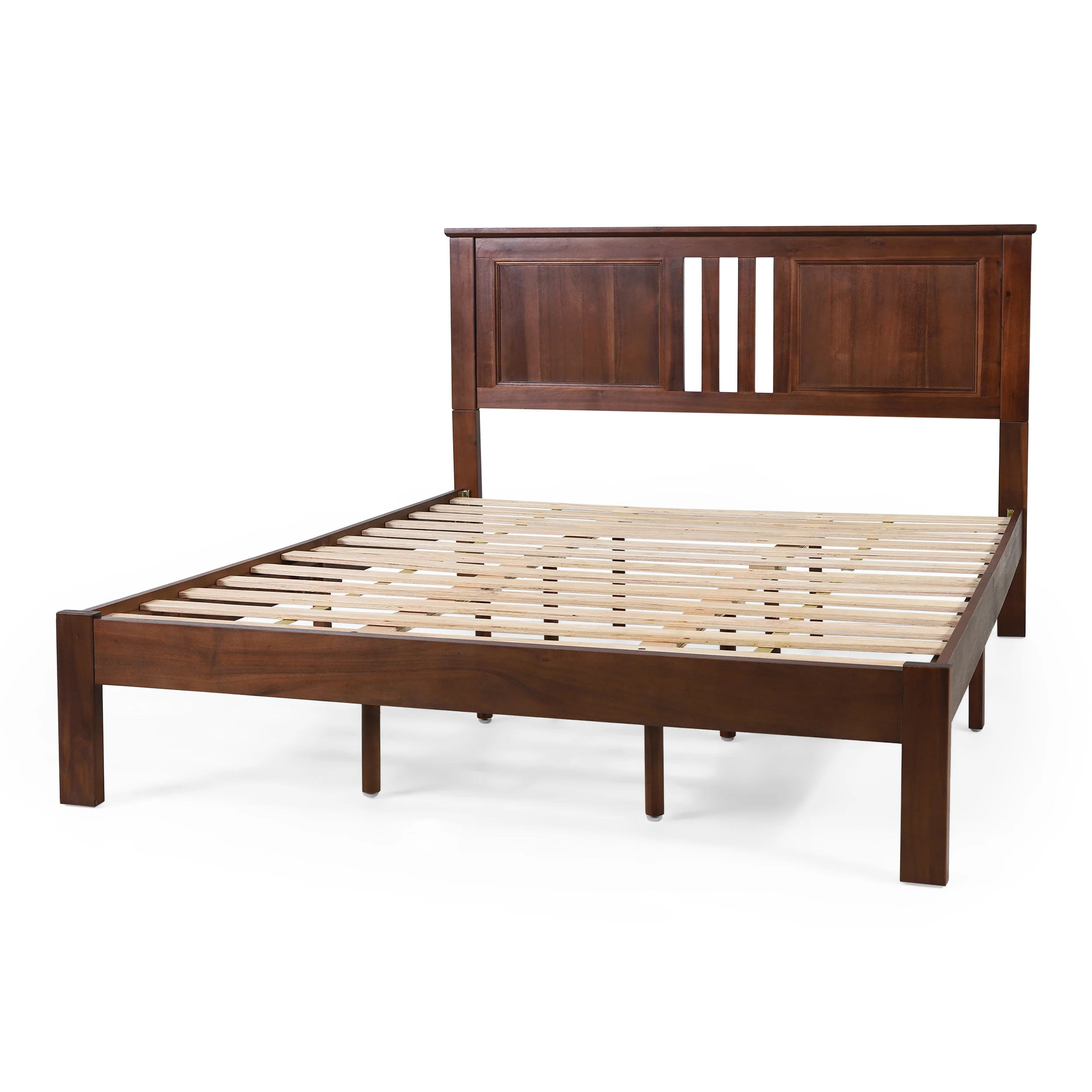 Kashtyn Modern Farmhouse Acacia Wood Queen Bed Platform - furnishings