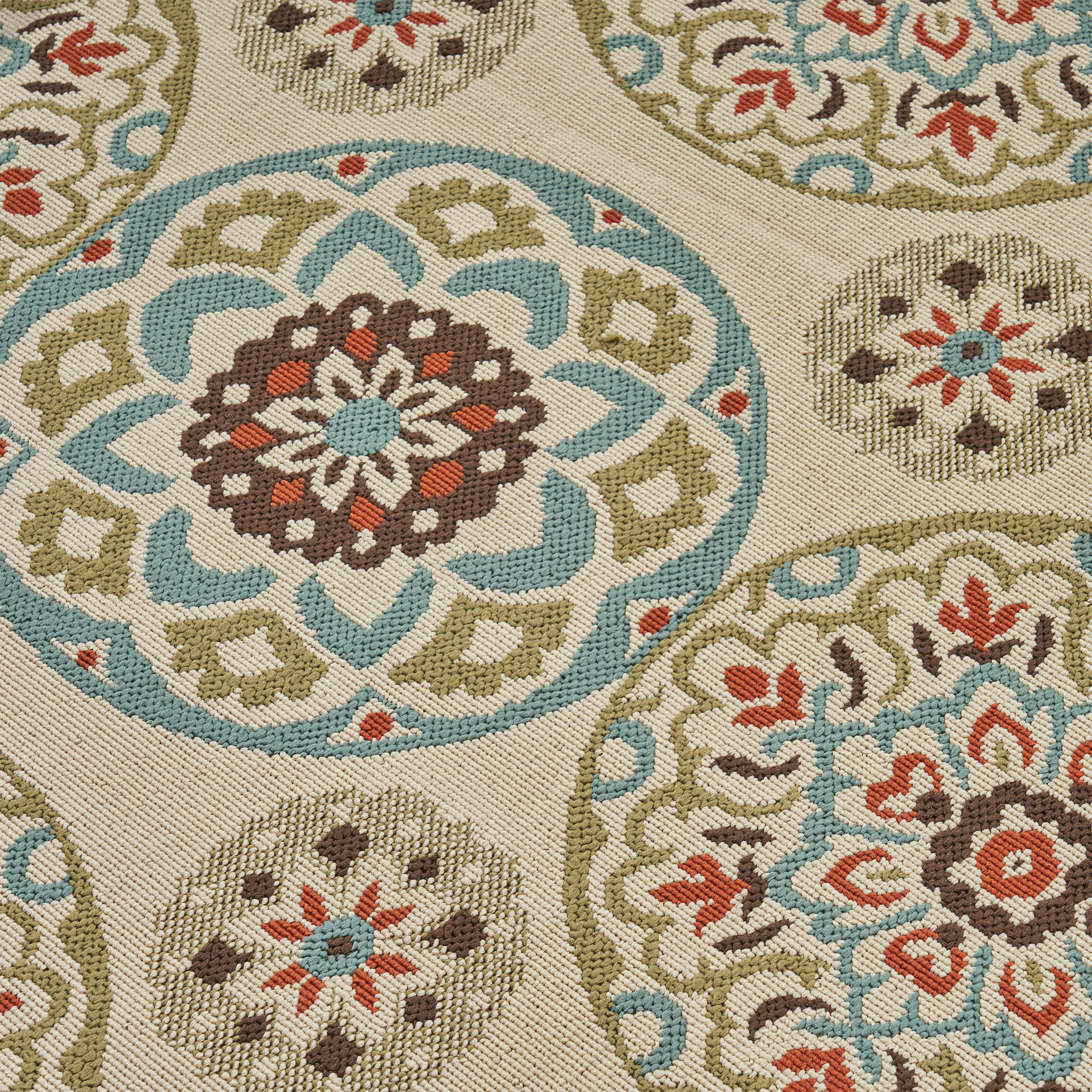 Harding Outdoor Medallion Area Rug - furnishings