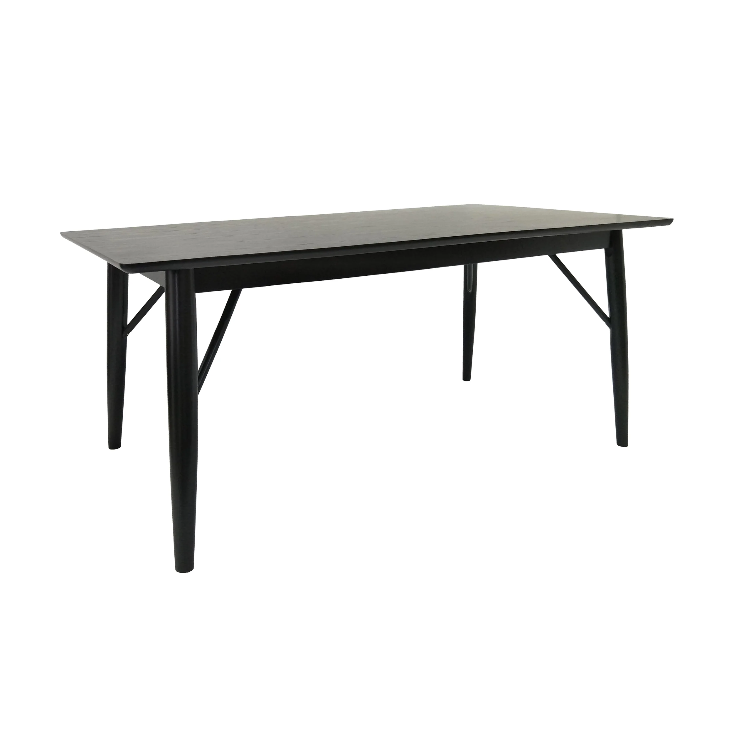 Freesia Contemporary Wooden Rectangular Dining Table, Black - furnishings