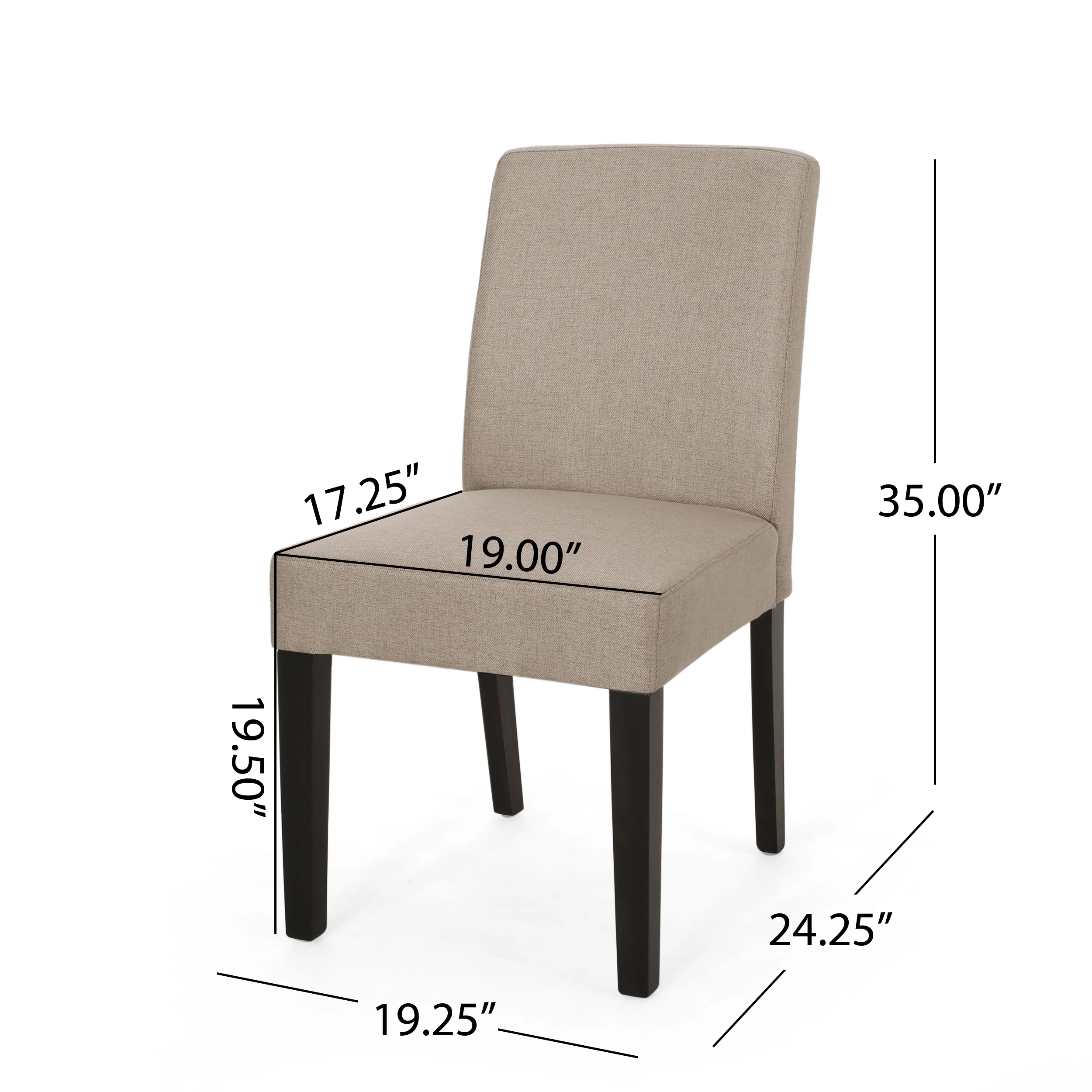 Pocatello Kuna Contemporary Upholstered Dining Chair, Set of 2 - furnishings