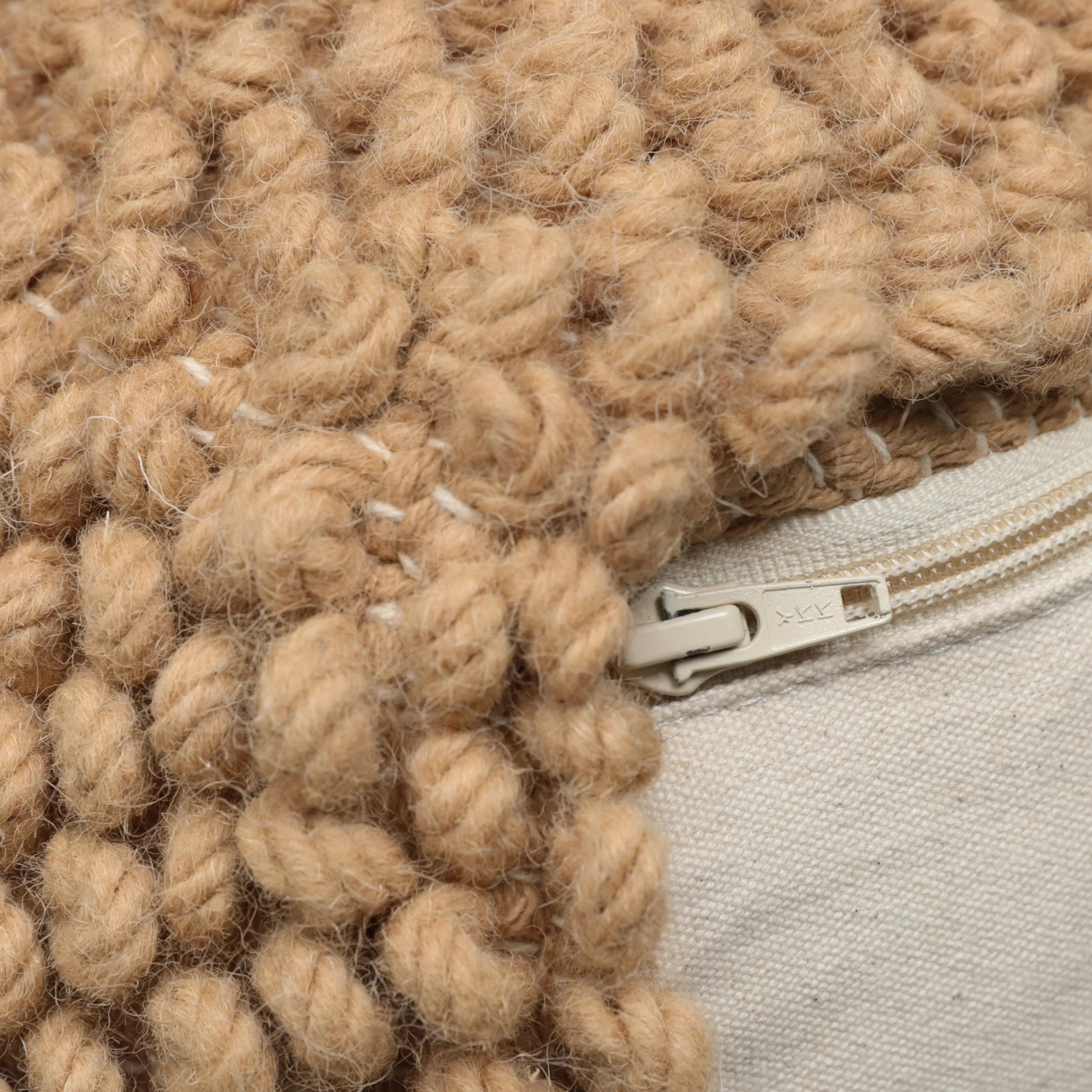 Wilsey Boho Handcrafted Tufted Fabric Square Pouf - furnishings