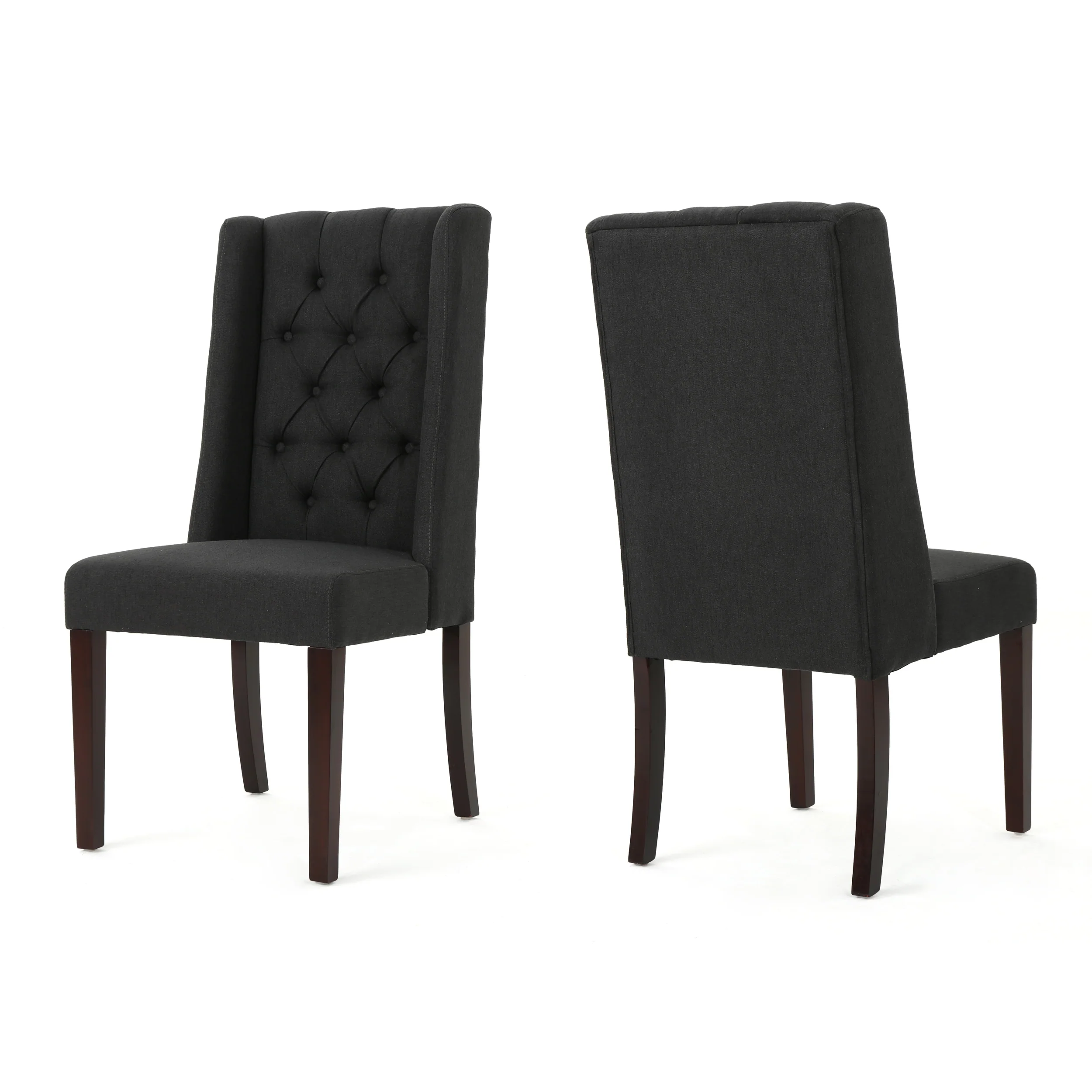 Billings Tufted Fabric High Back Dining Chairs (Set of 2) - furnishings