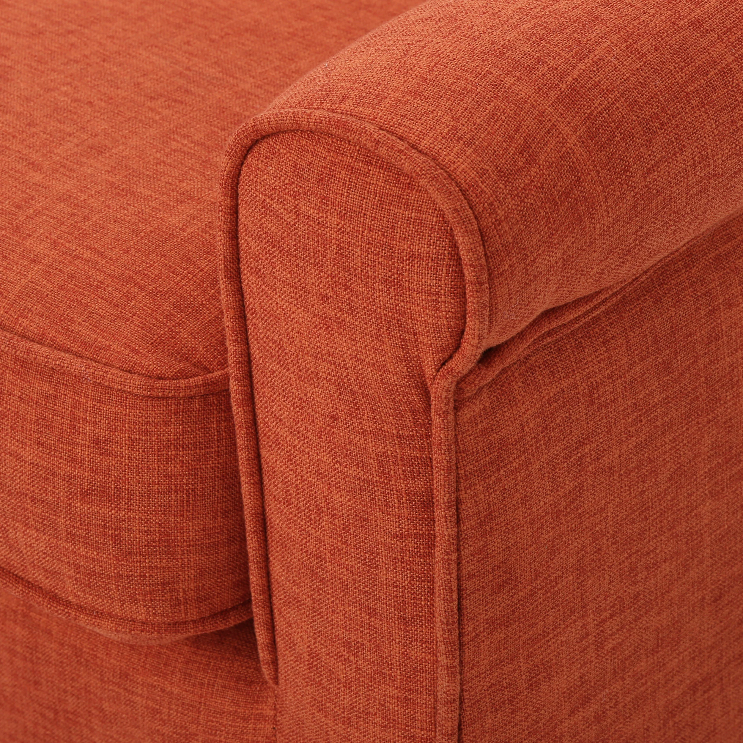 Mia Mid-Century Modern Button Tufted Fabric Upholstered Loveseat w/ Tapered Legs - furnishings