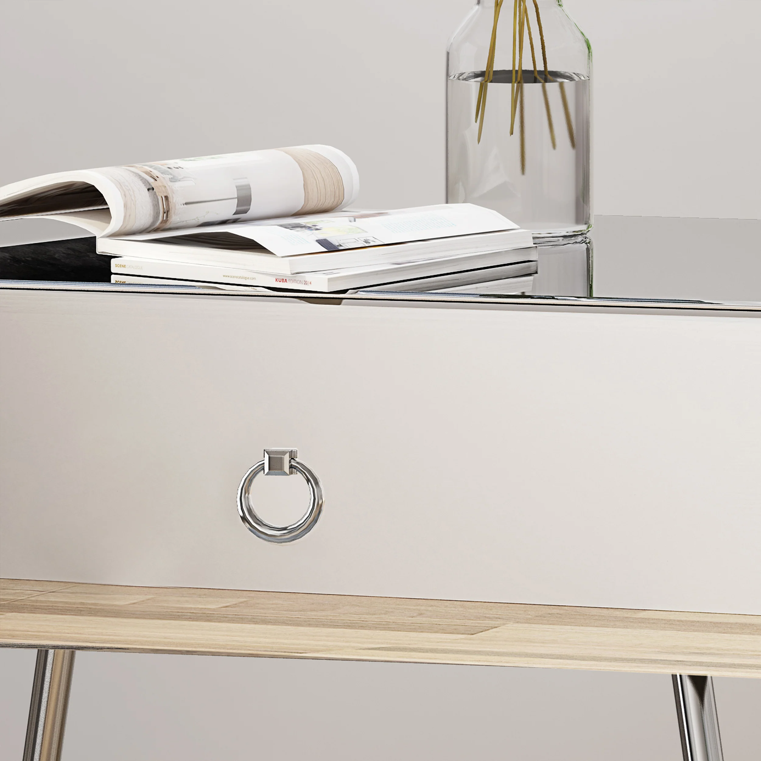 Georgia Modern Mirrored Accent Table - furnishings