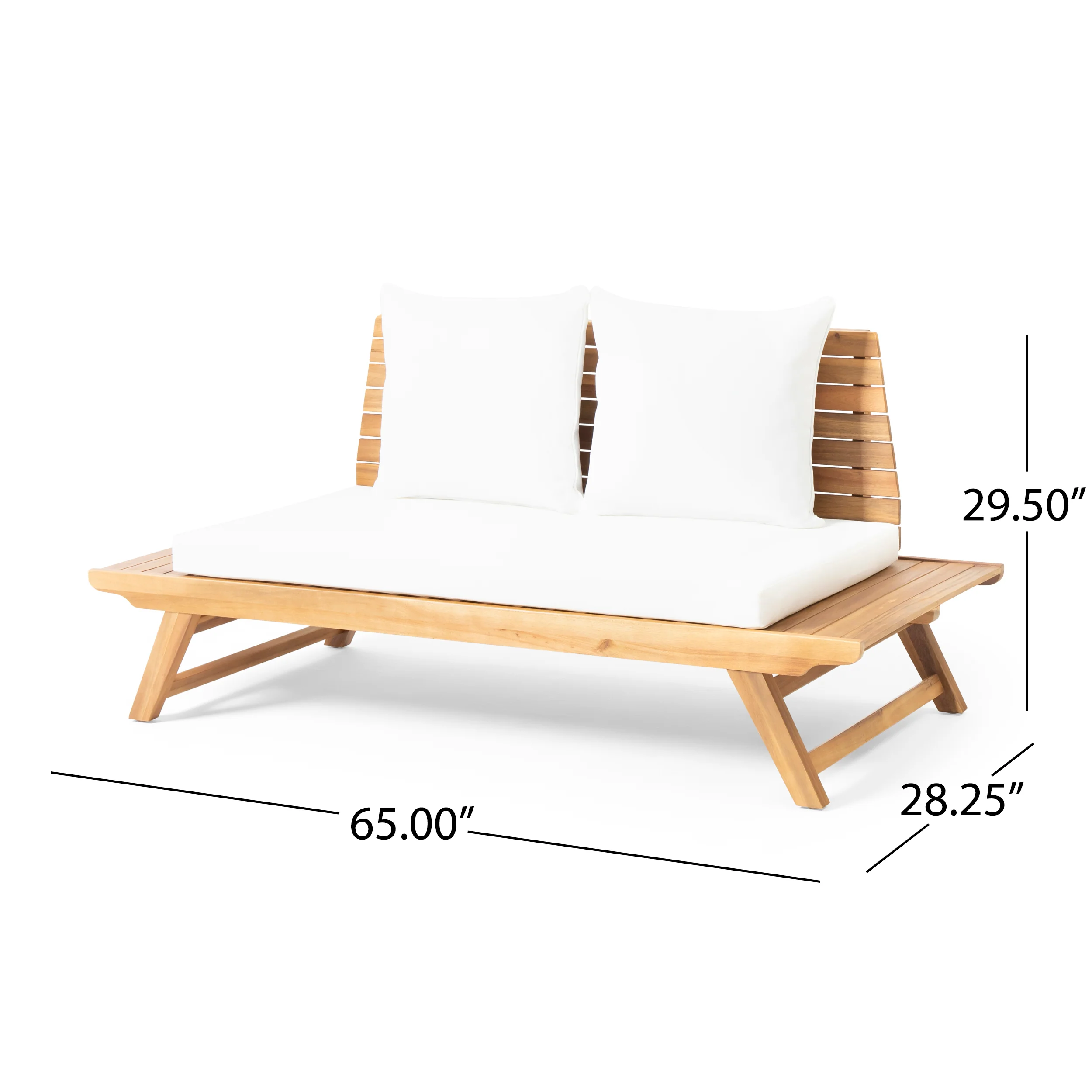 Kaiya Outdoor Acacia Wood 4 Seater Chat Set with Side Table and Coffee Table - furnishings
