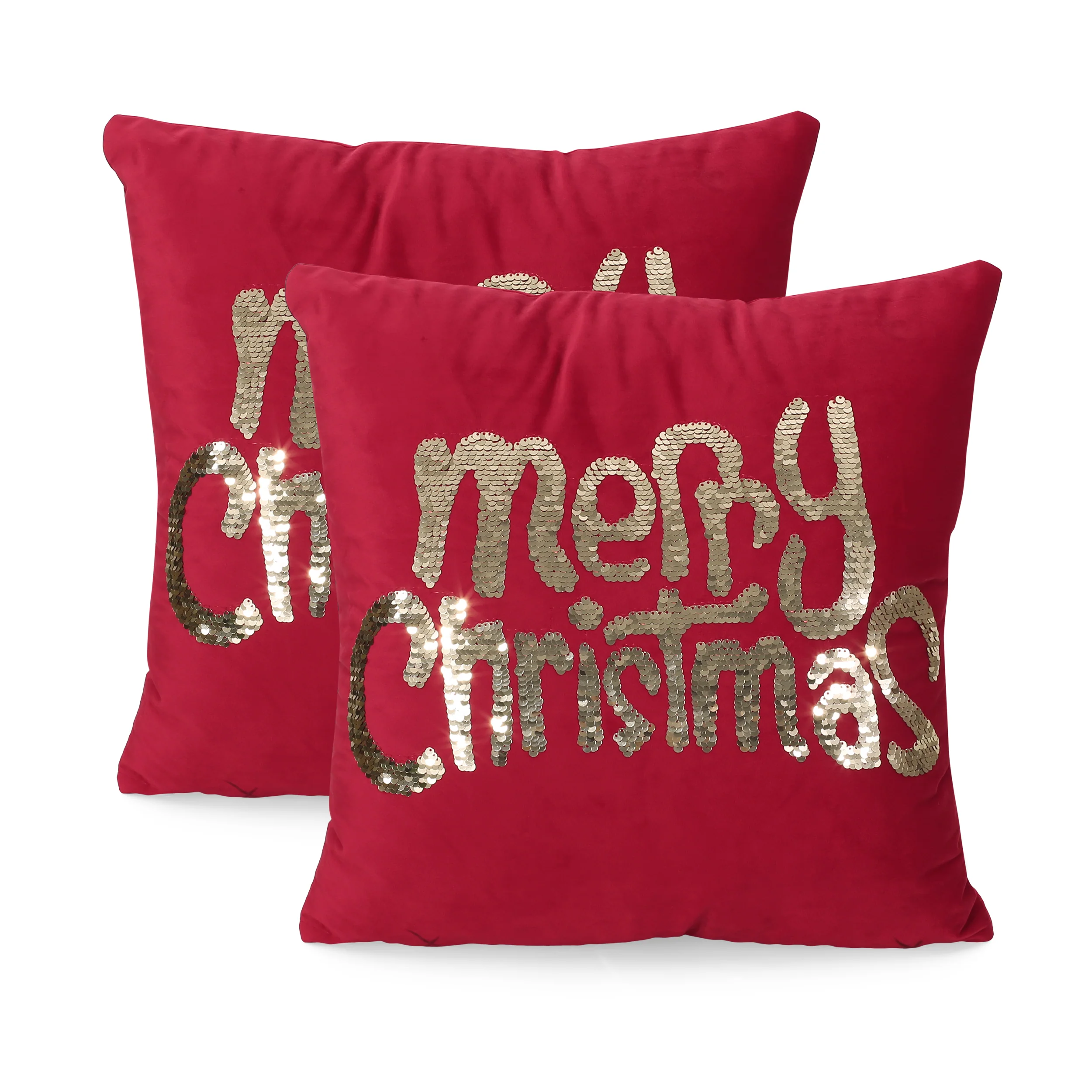 Bolivar Glam Velvet Christmas Throw Pillow - furnishings